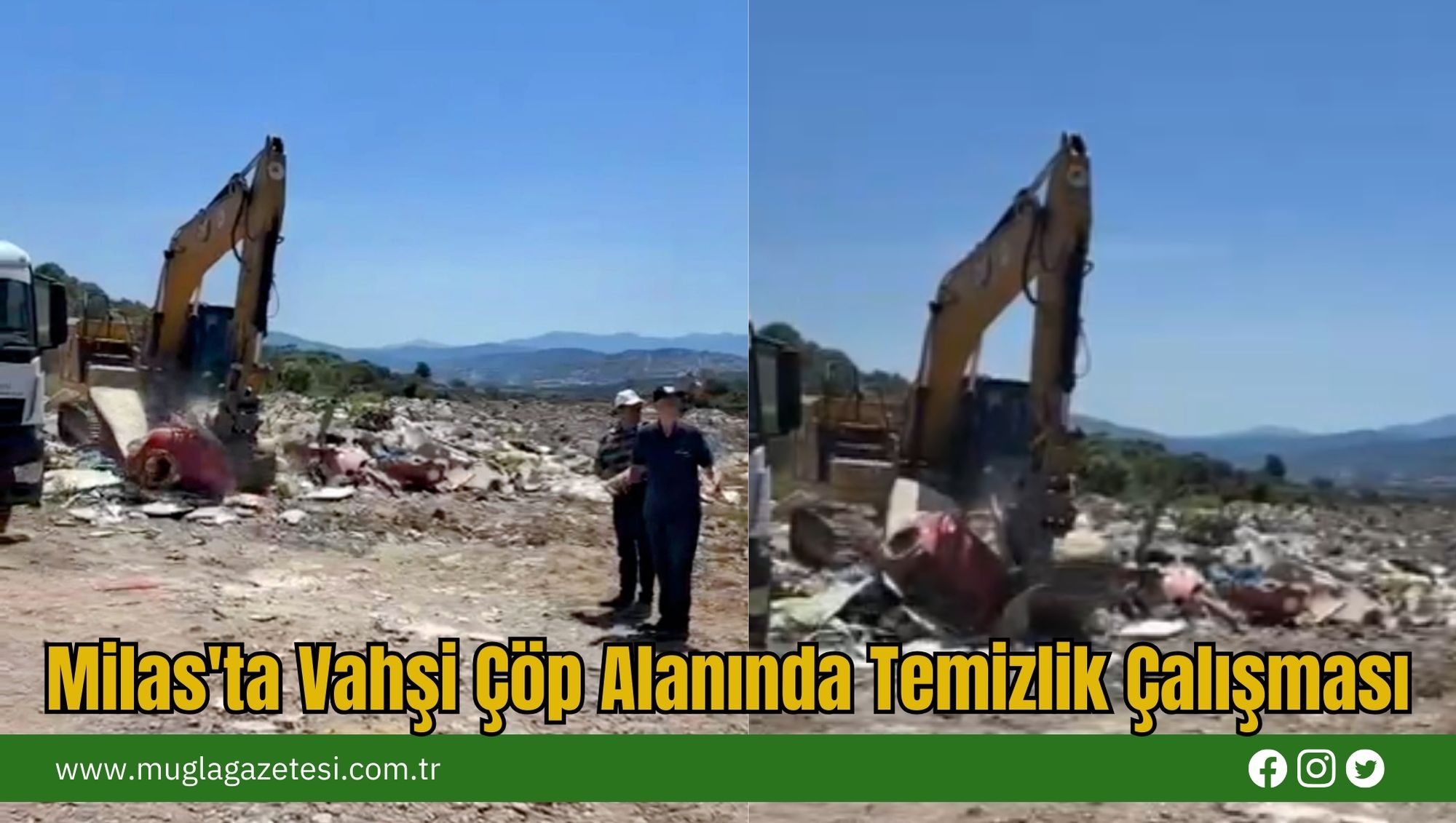 Milas'ta Vahşi Çöp Alanında Temizlik Çalışması