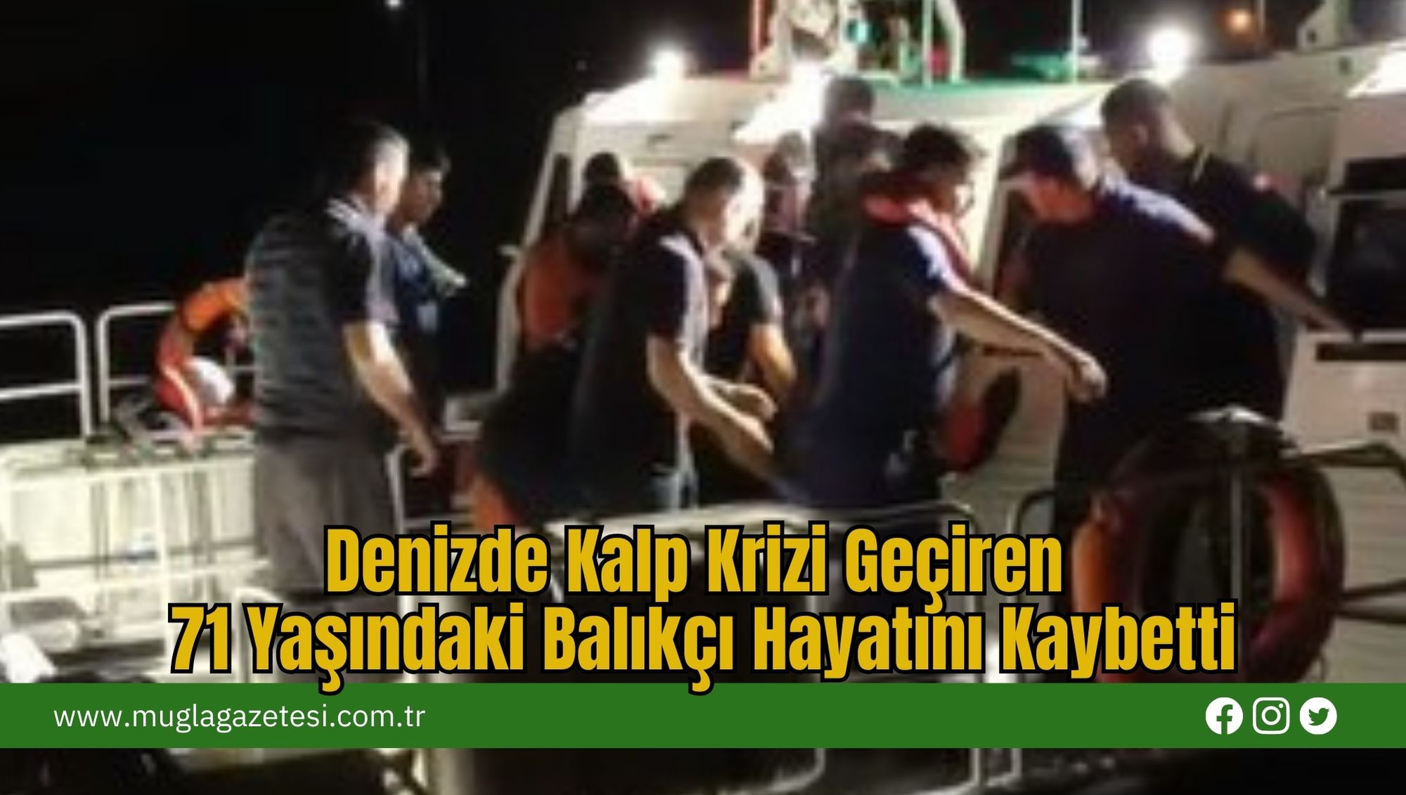 Denizde Kalp Krizi Geçiren 71 Yaşındaki Balıkçı Hayatını Kaybetti