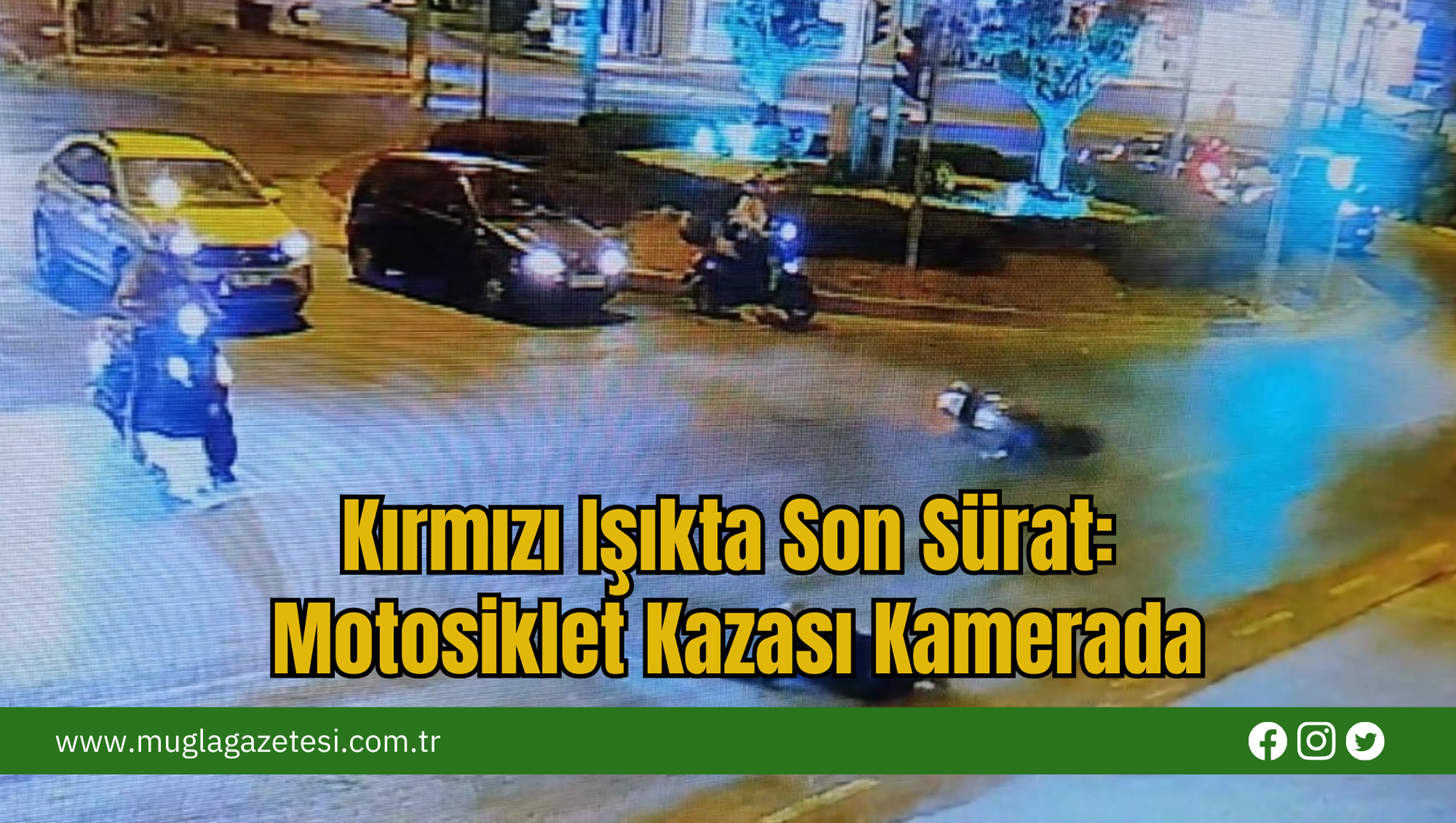 Kırmızı Işıkta Son Sürat: Motosiklet Kazası Kamerada