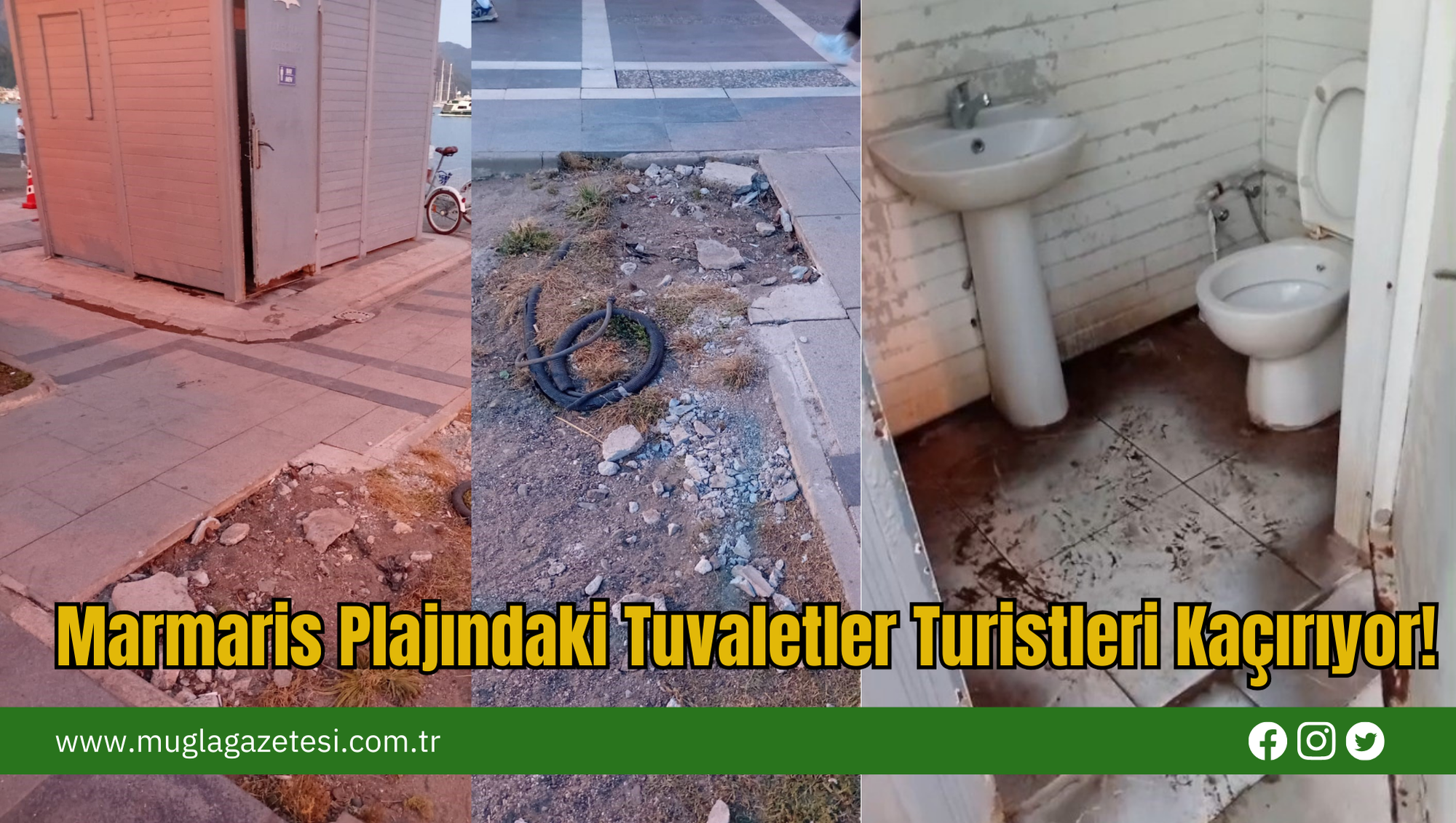 Marmaris Plajındaki Tuvaletler Turistleri Kaçırıyor!