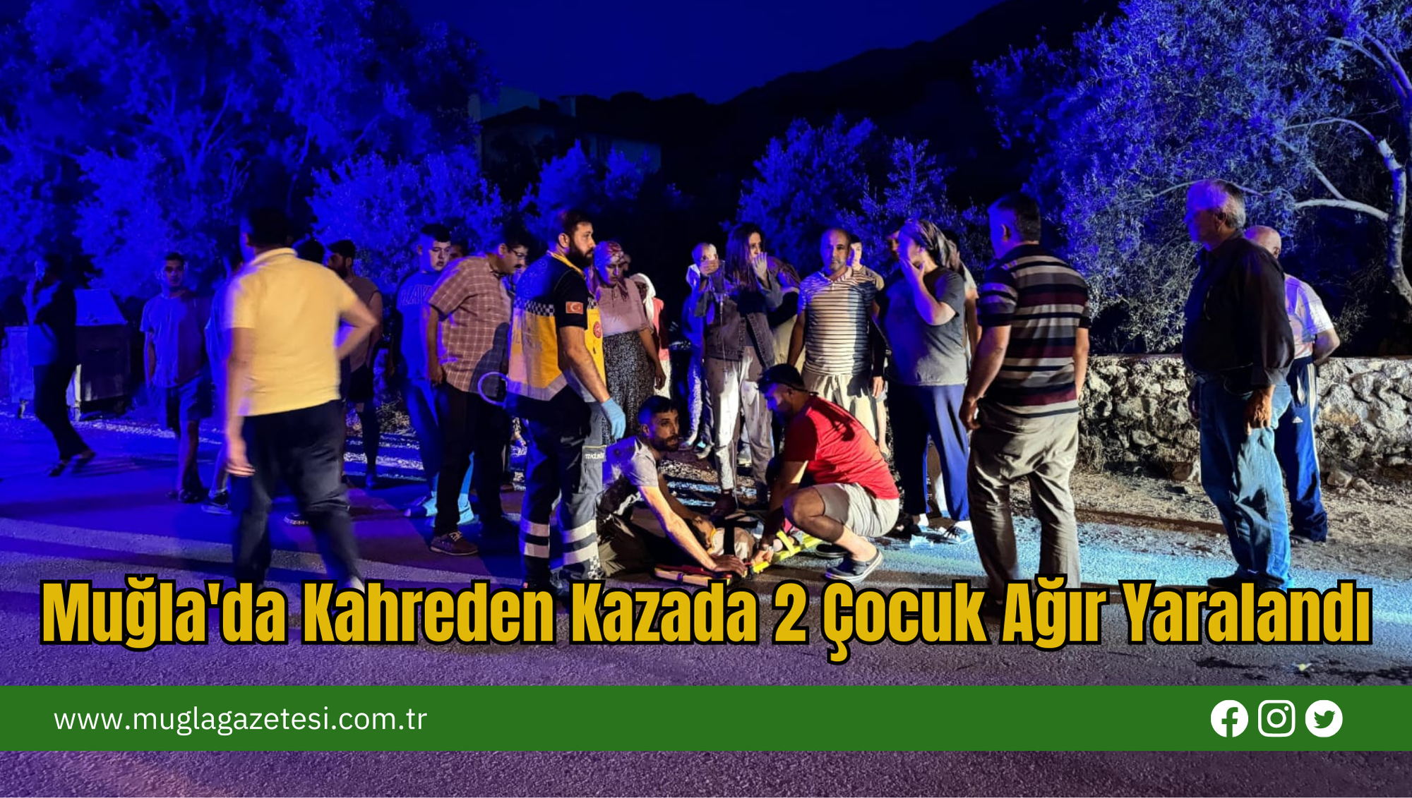 Muğla'da Kahreden Kazada 2 Çocuk Ağır Yaralandı