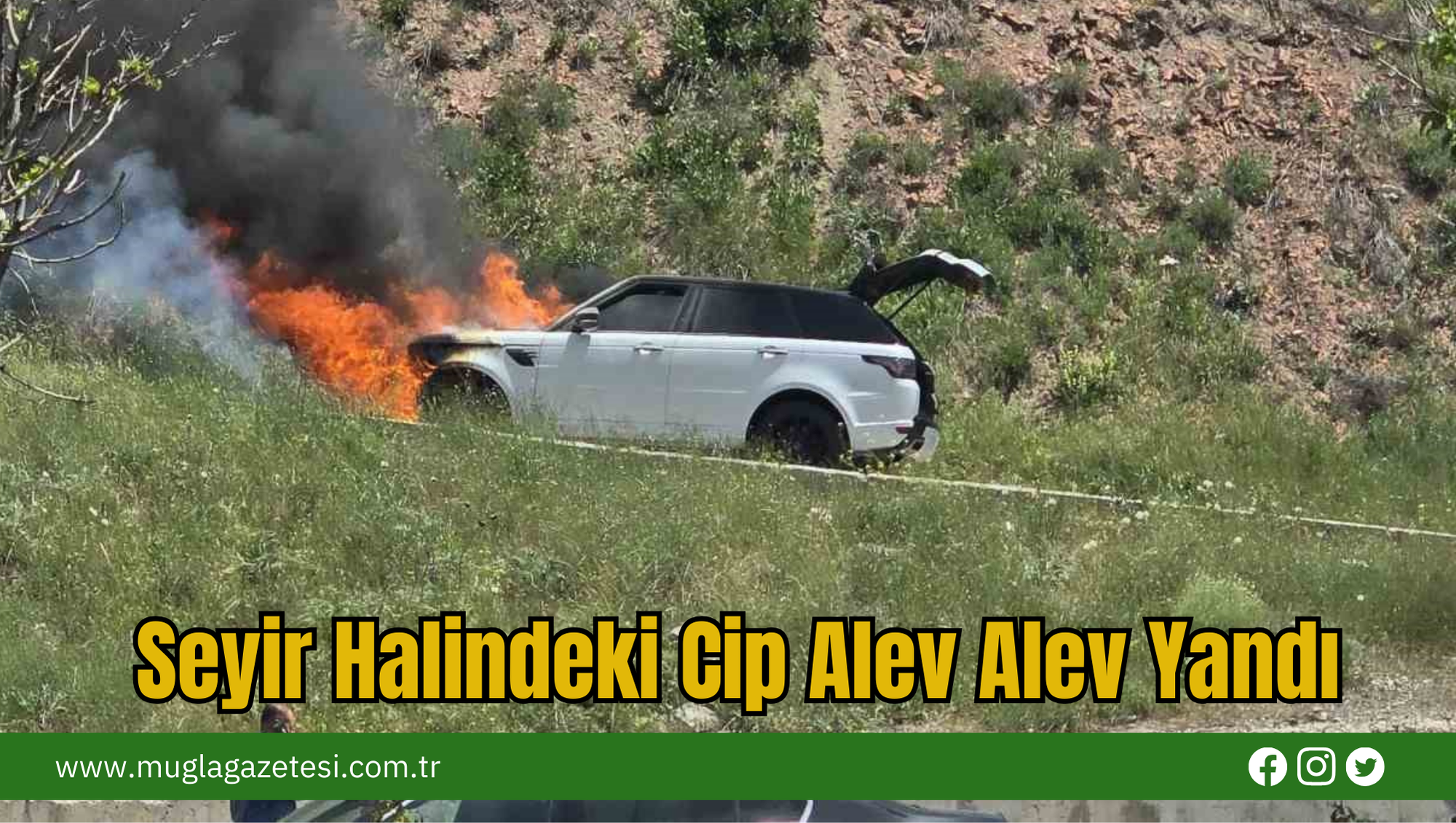 Seyir Halindeki Cip Alev Alev Yandı