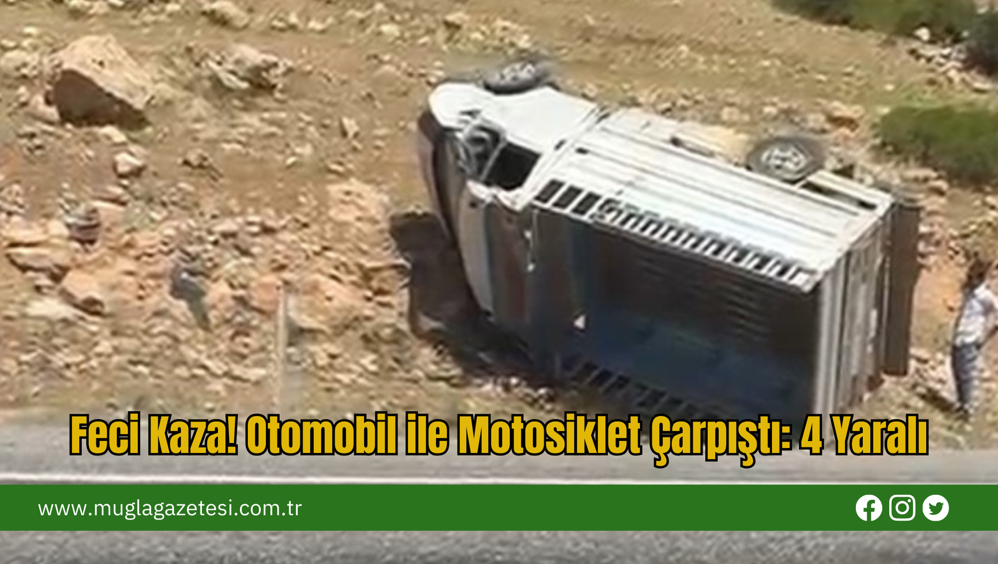 Feci Kaza! Otomobil ile Motosiklet Çarpıştı: 4 Yaralı