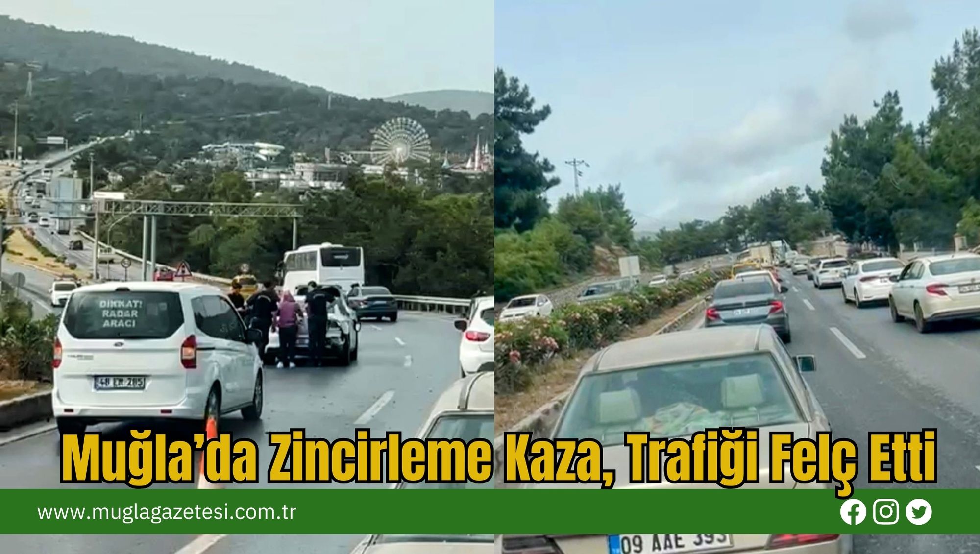 Muğla’da Zincirleme Kaza, Trafiği Felç Etti