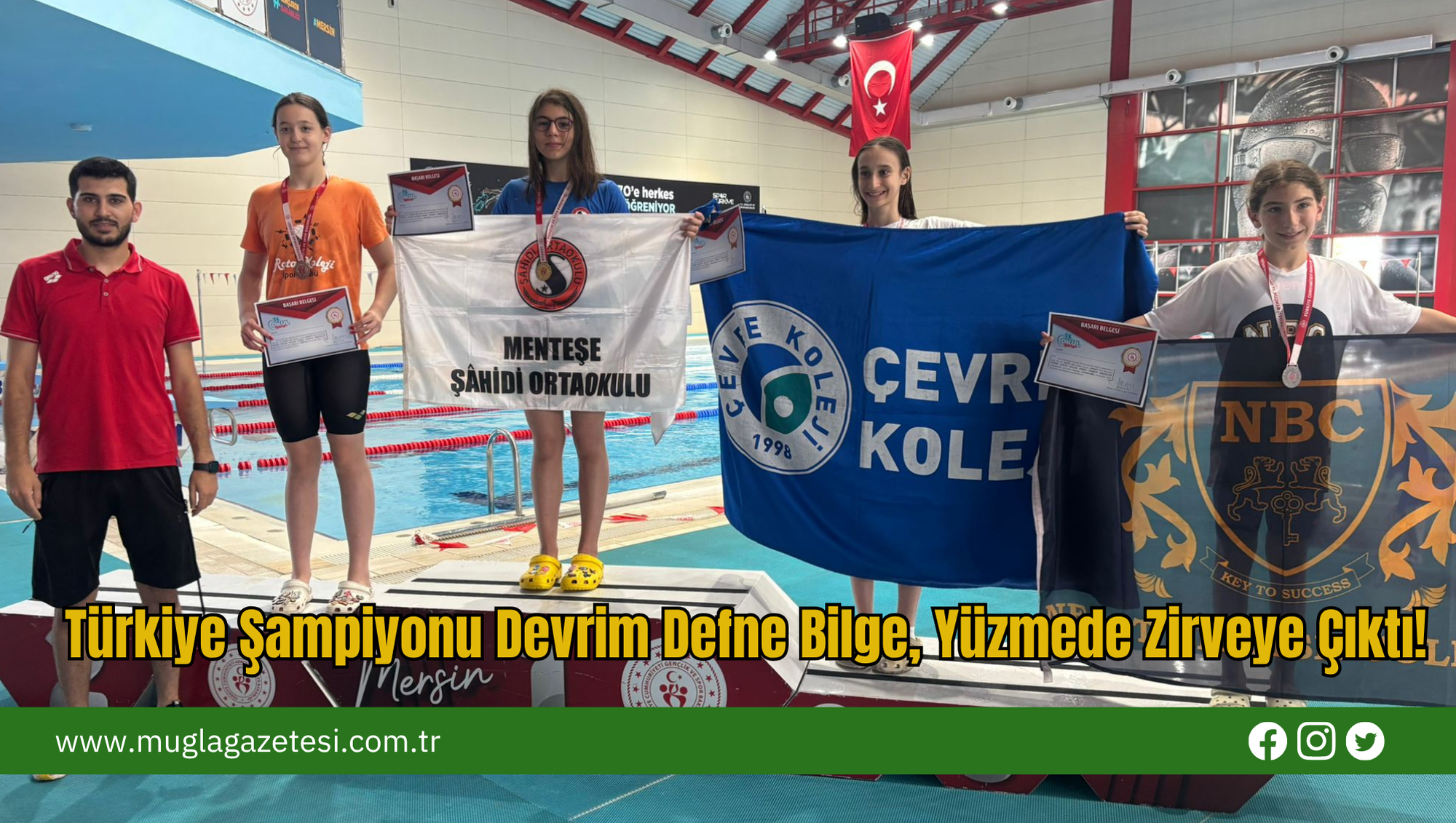 Türkiye Şampiyonu Devrim Defne Bilge, Yüzmede Zirveye Çıktı!