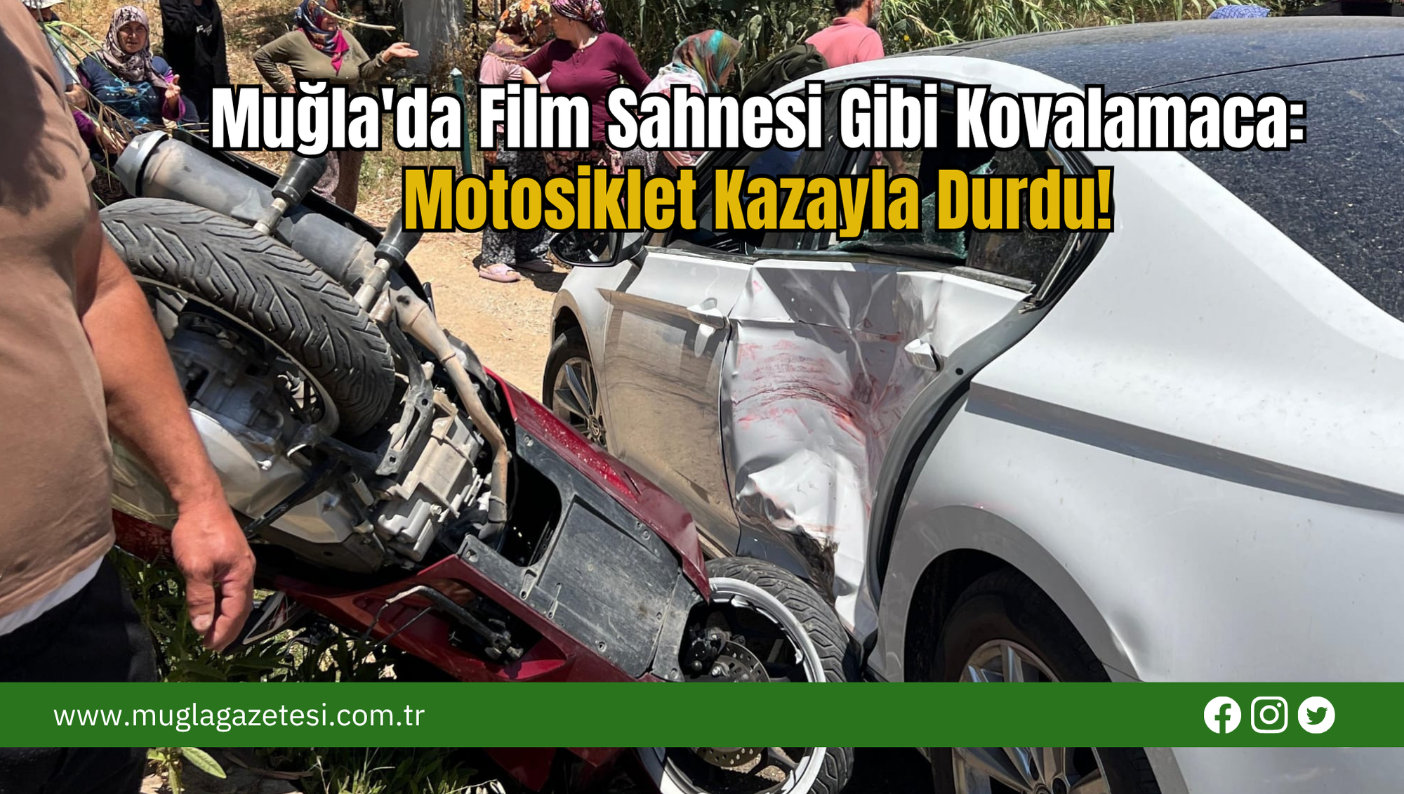 Muğla'da Film Sahnesi Gibi Kovalamaca: Motosiklet Kazayla Durdu!