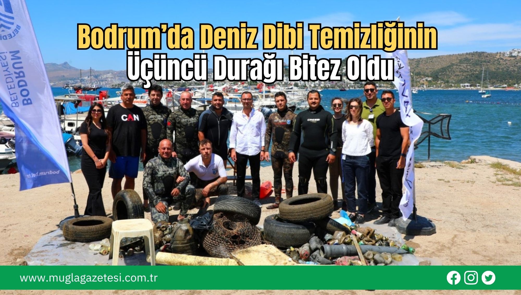 Bodrum’da Deniz Dibi Temizliğinin Üçüncü Durağı Bitez Oldu