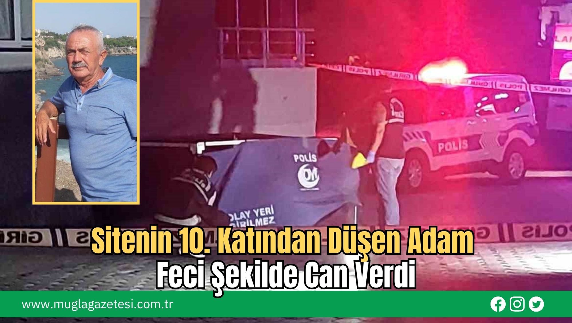 Sitenin 10. Katından Düşen Adam Feci Şekilde Can Verdi