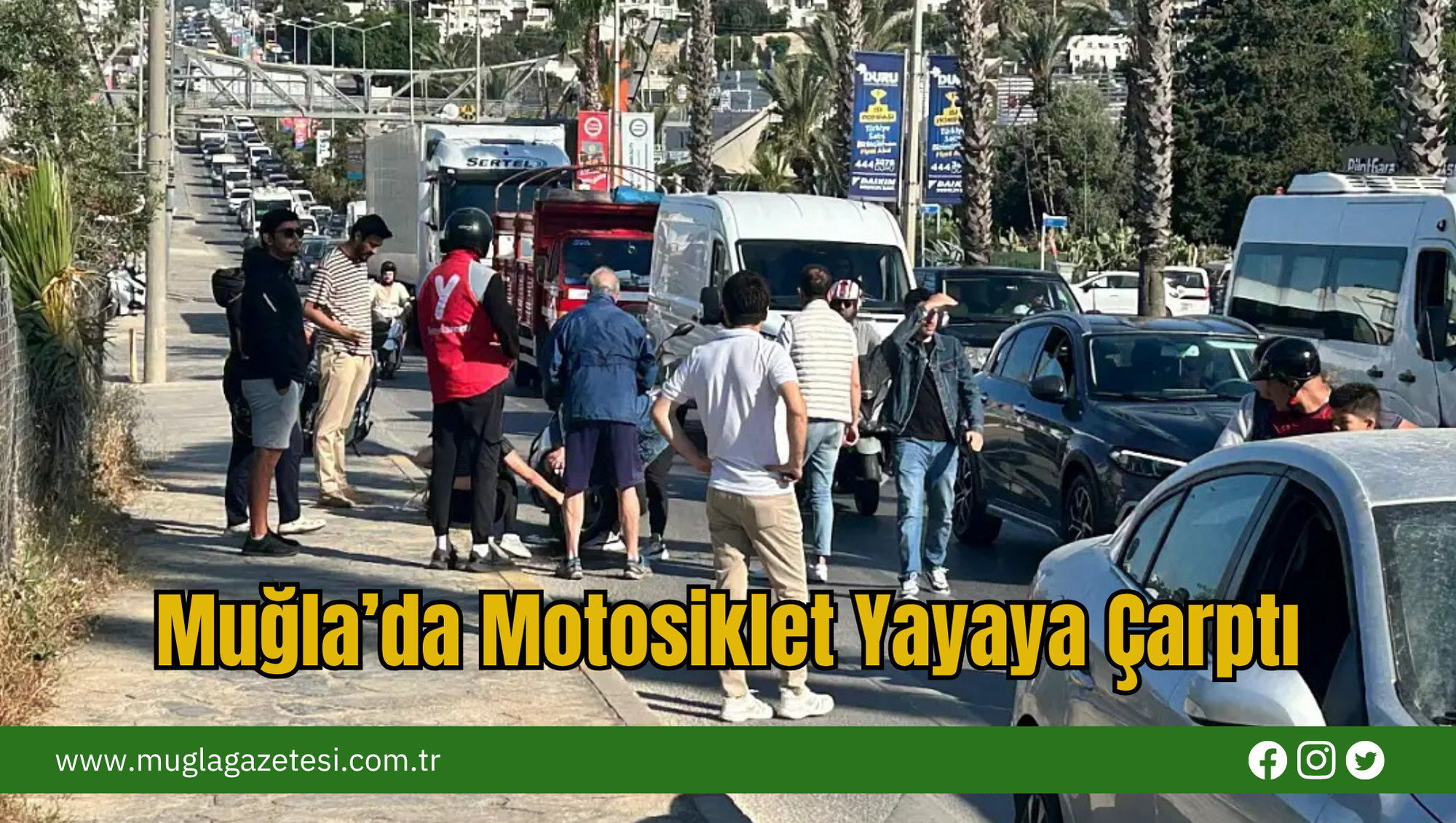 Muğla’da Motosiklet Yayaya Çarptı