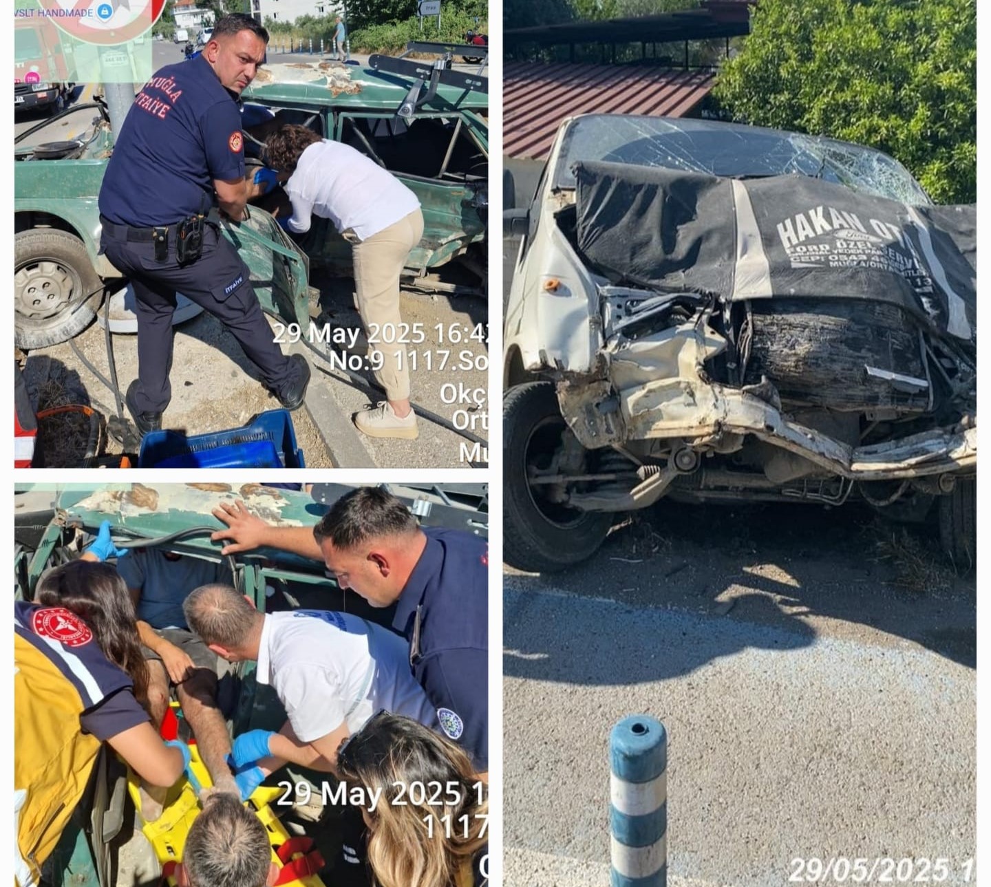 Ortaca’da Feci Kaza: Araçlar Hurdaya Döndü, 2 Yaralı