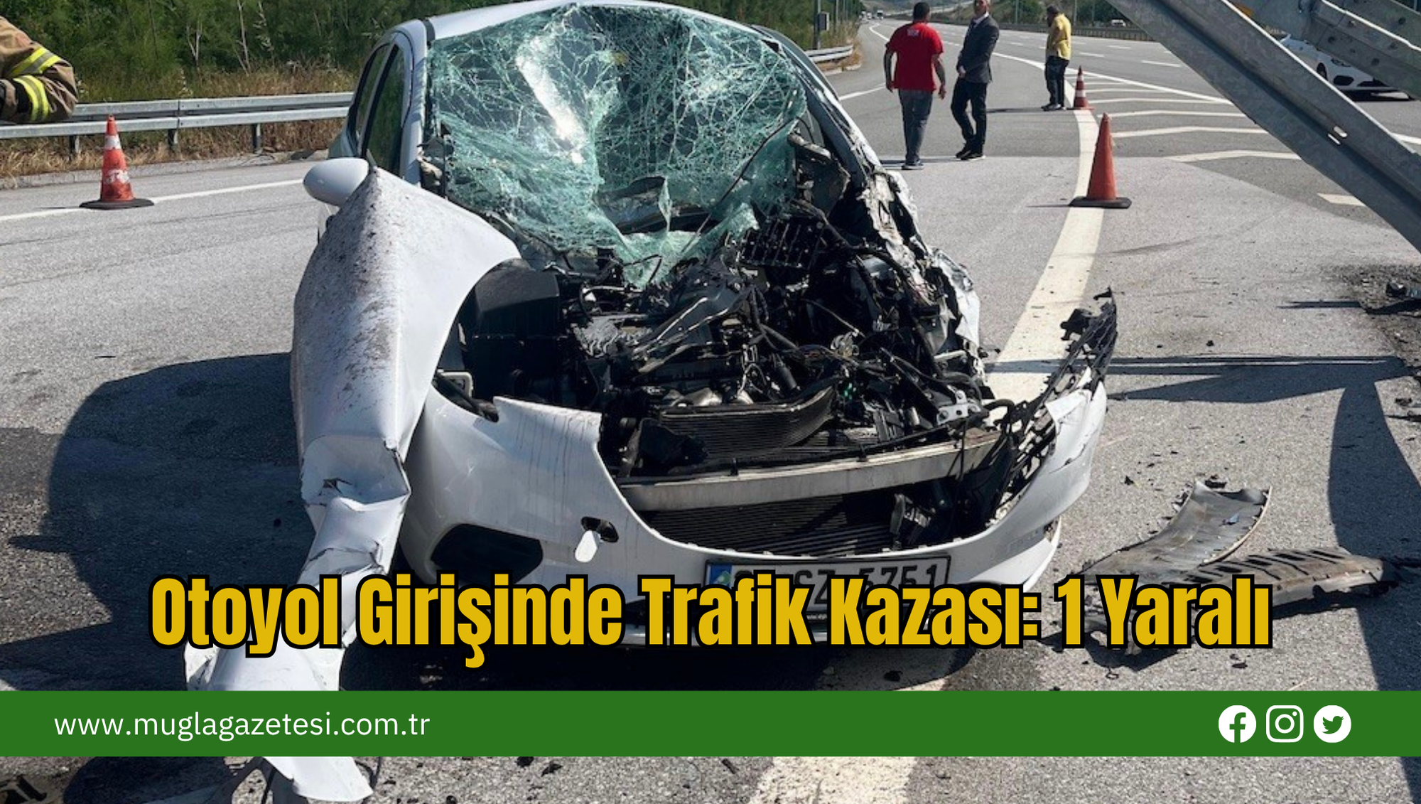 Otoyol Girişinde Trafik Kazası: 1 Yaralı