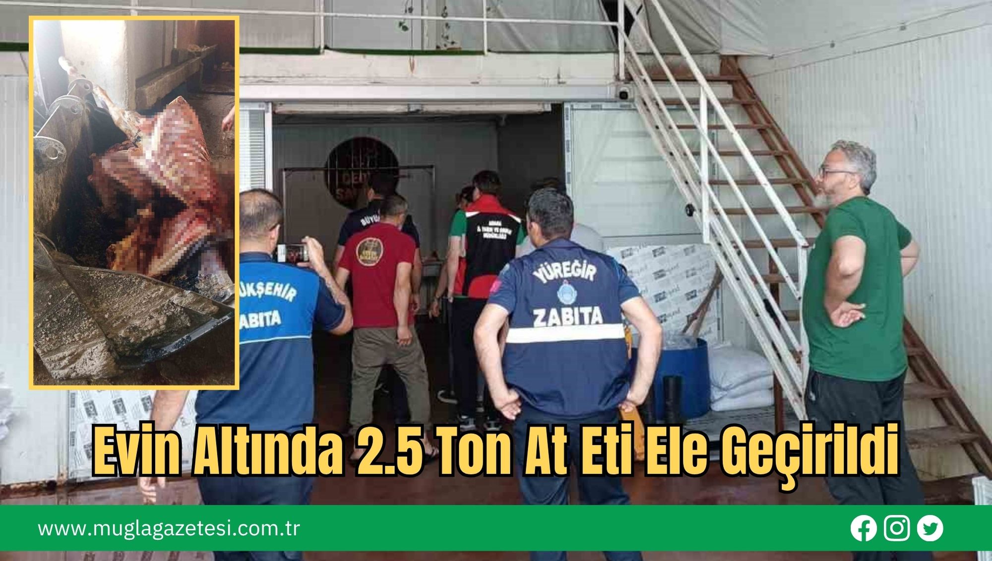 Evin Altında 2.5 Ton At Eti Ele Geçirildi