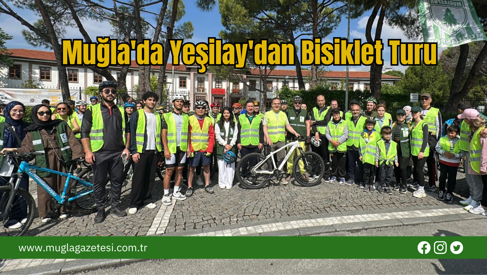 Muğla'da Yeşilay'dan Bisiklet Turu