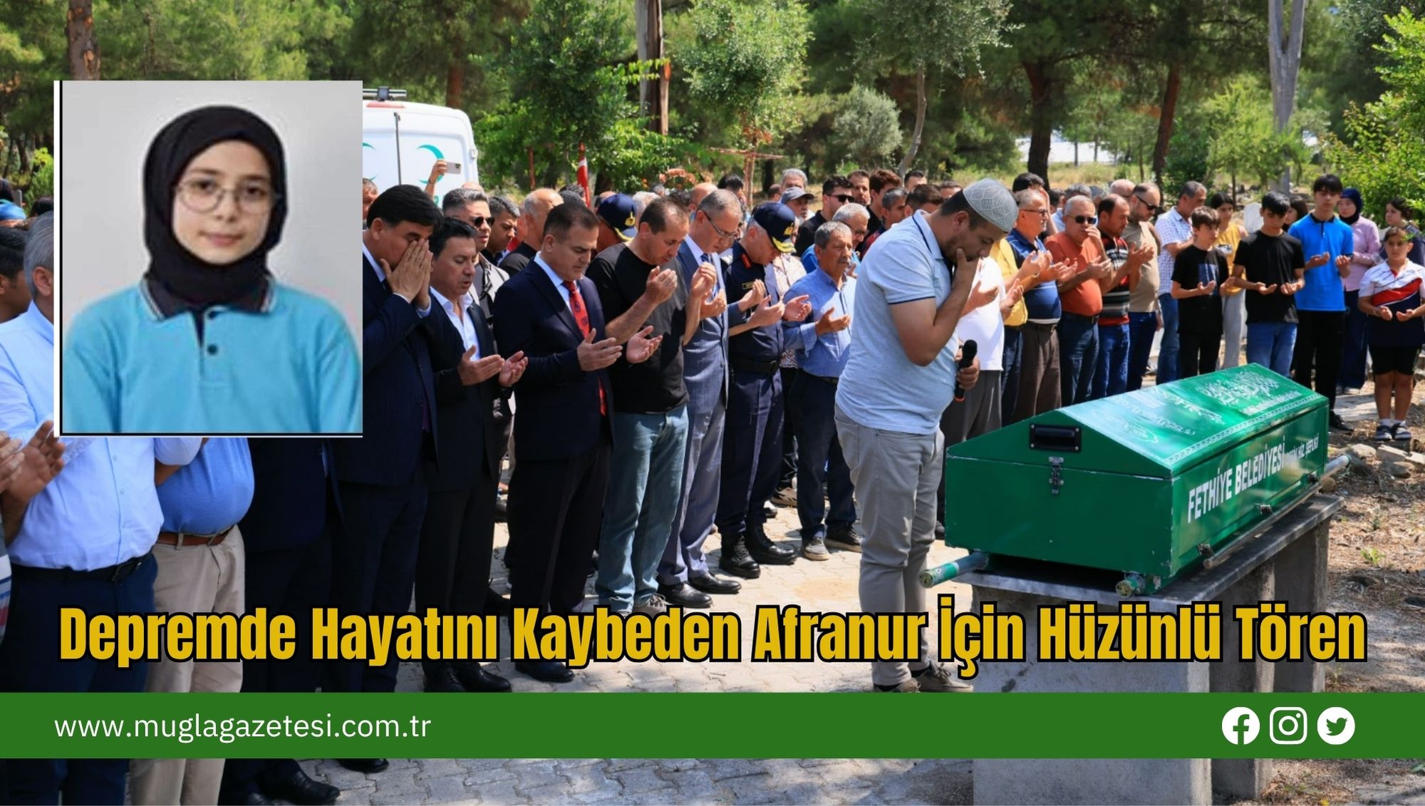 Depremde Hayatını Kaybeden Afranur İçin Hüzünlü Tören