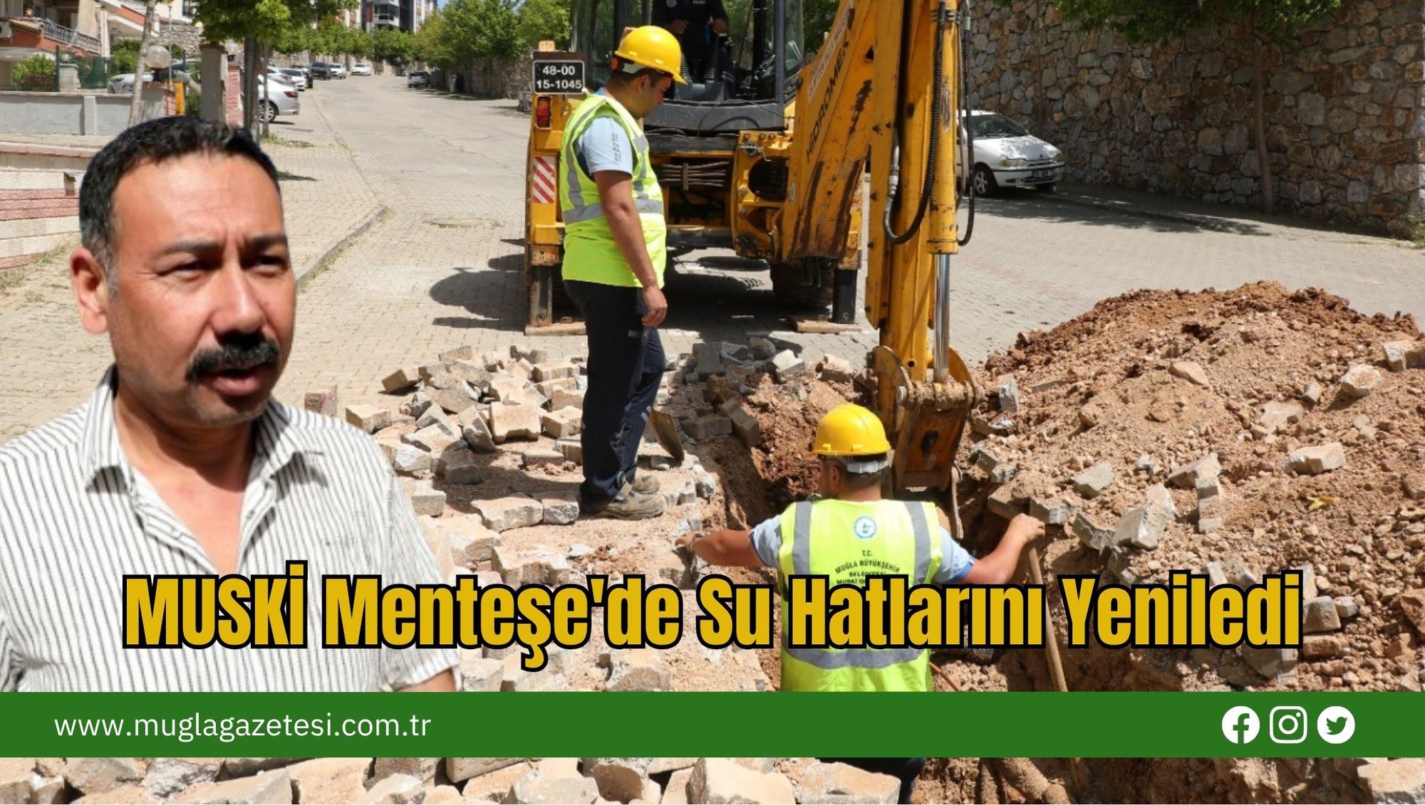 MUSKİ Menteşe'de Su Hatlarını Yeniledi