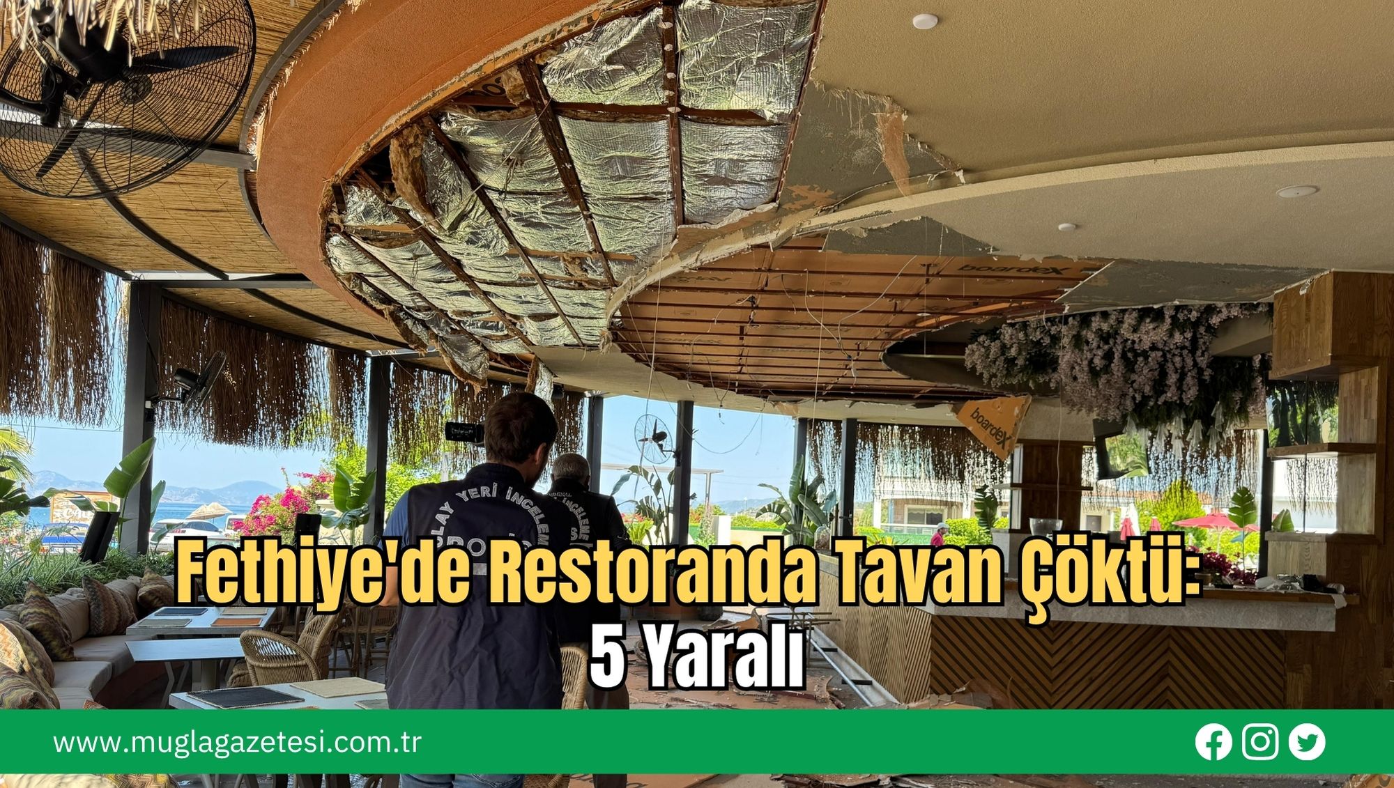 Fethiye'de Restoranda Tavan Çöktü: 5 Yaralı