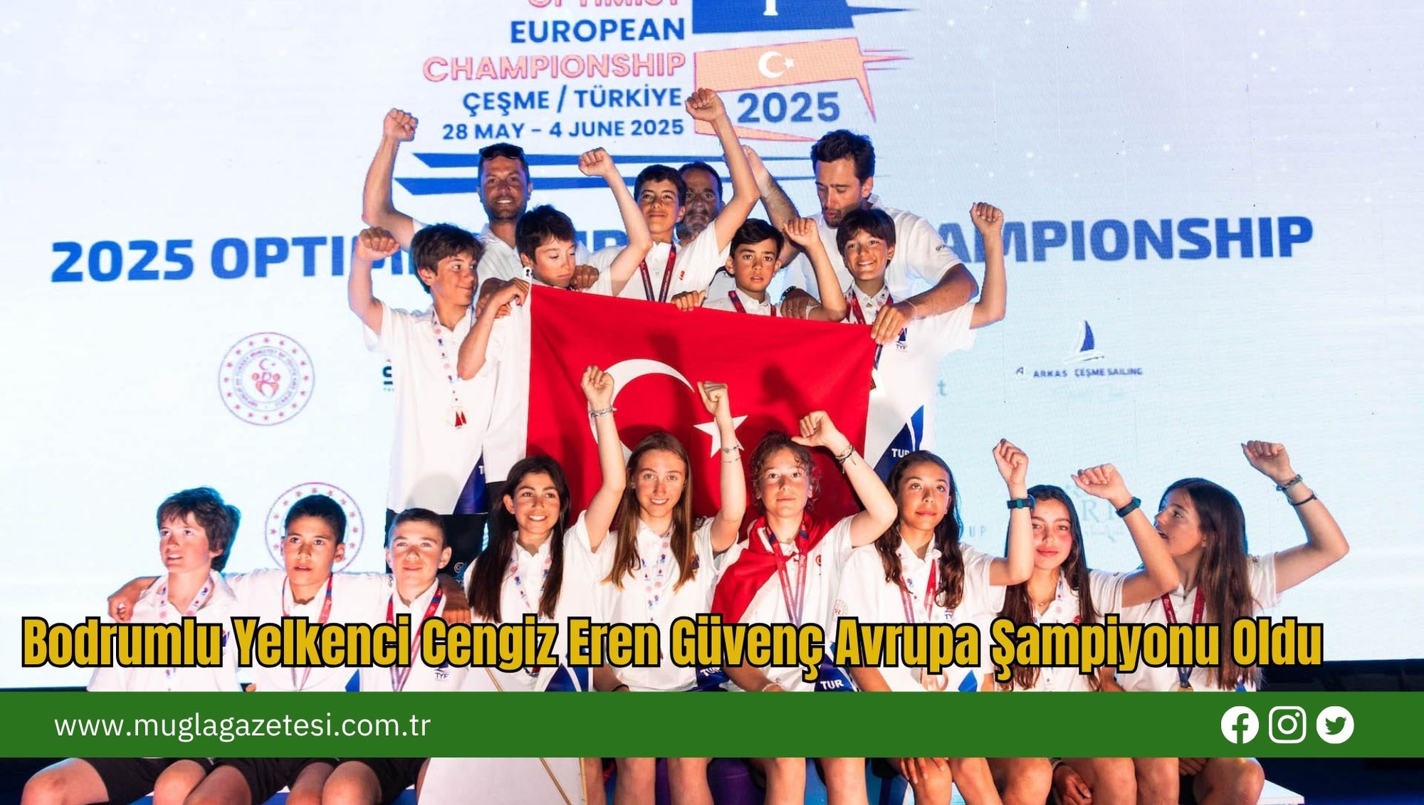 Bodrumlu Yelkenci Cengiz Eren Güvenç Avrupa Şampiyonu Oldu