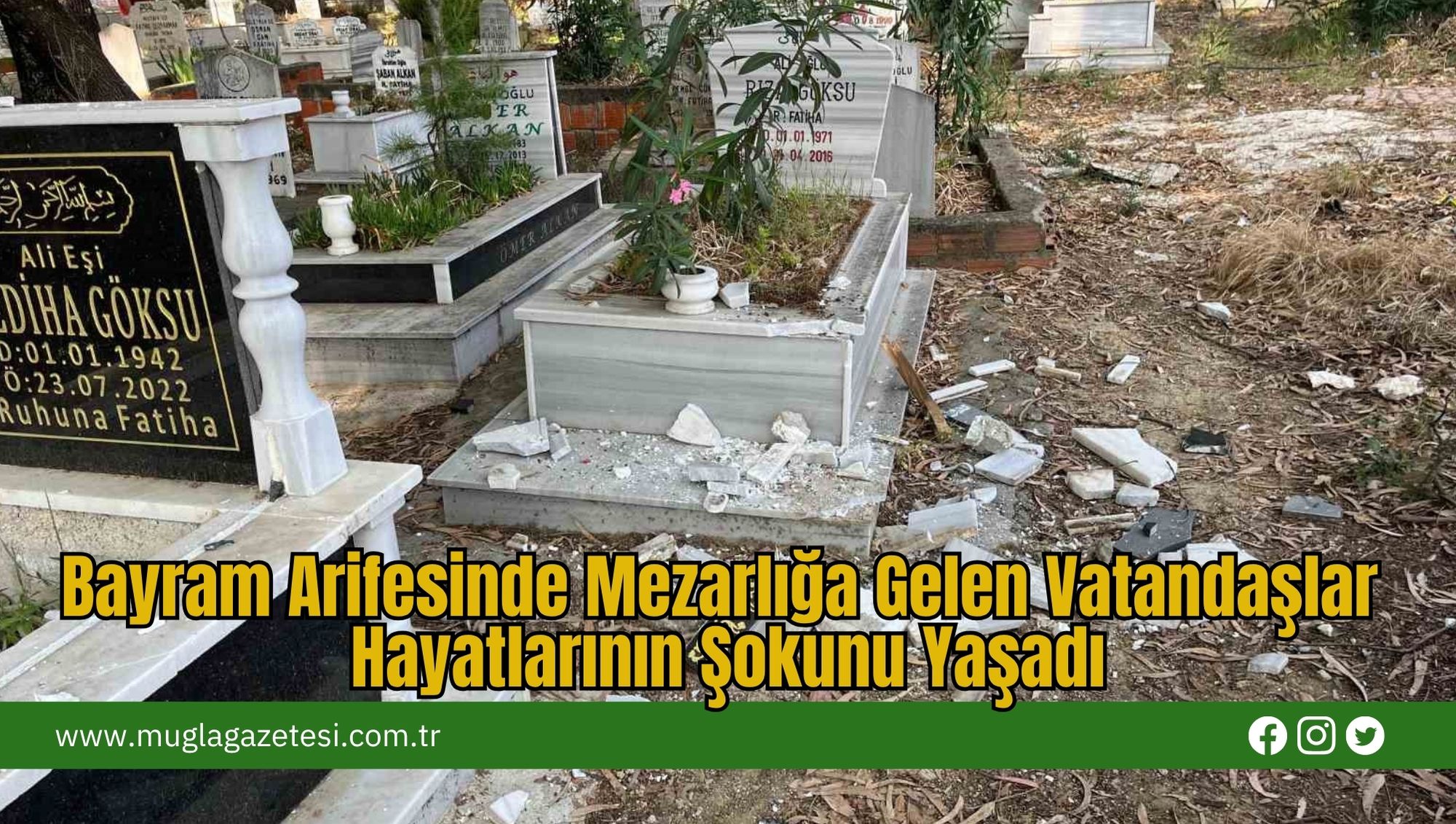 Bayram Arifesinde Mezarlığa Gelen Vatandaşlar Hayatlarının Şokunu Yaşadı