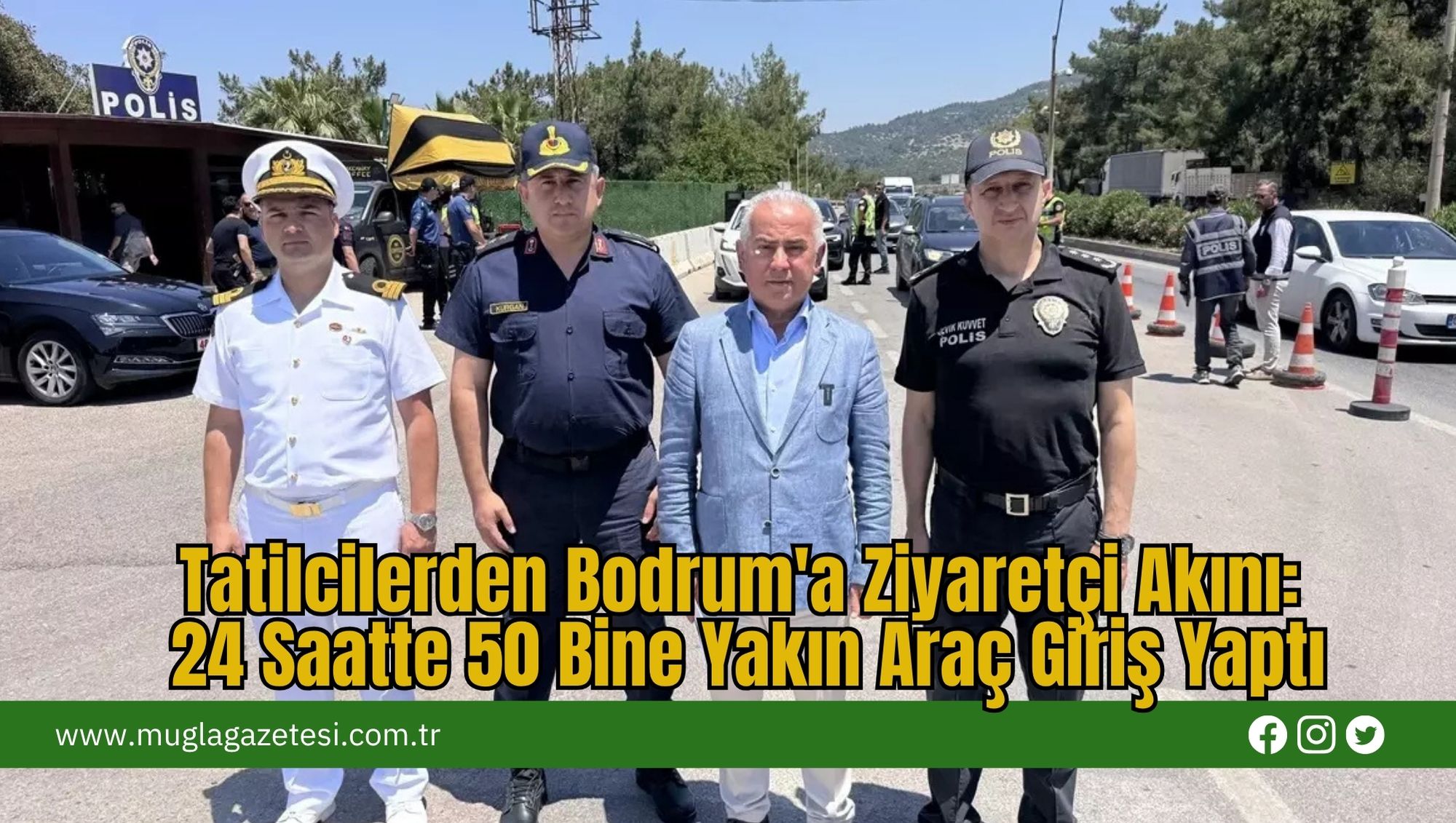 Tatilcilerden Bodrum'a Ziyaretçi Akını: 24 Saatte 50 Bine Yakın Araç Giriş Yaptı