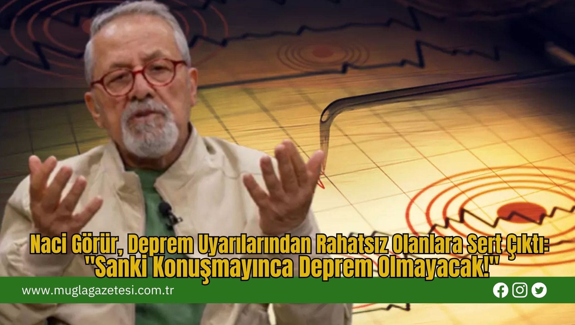 Naci Görür, Deprem Uyarılarından Rahatsız Olanlara Sert Çıktı: 