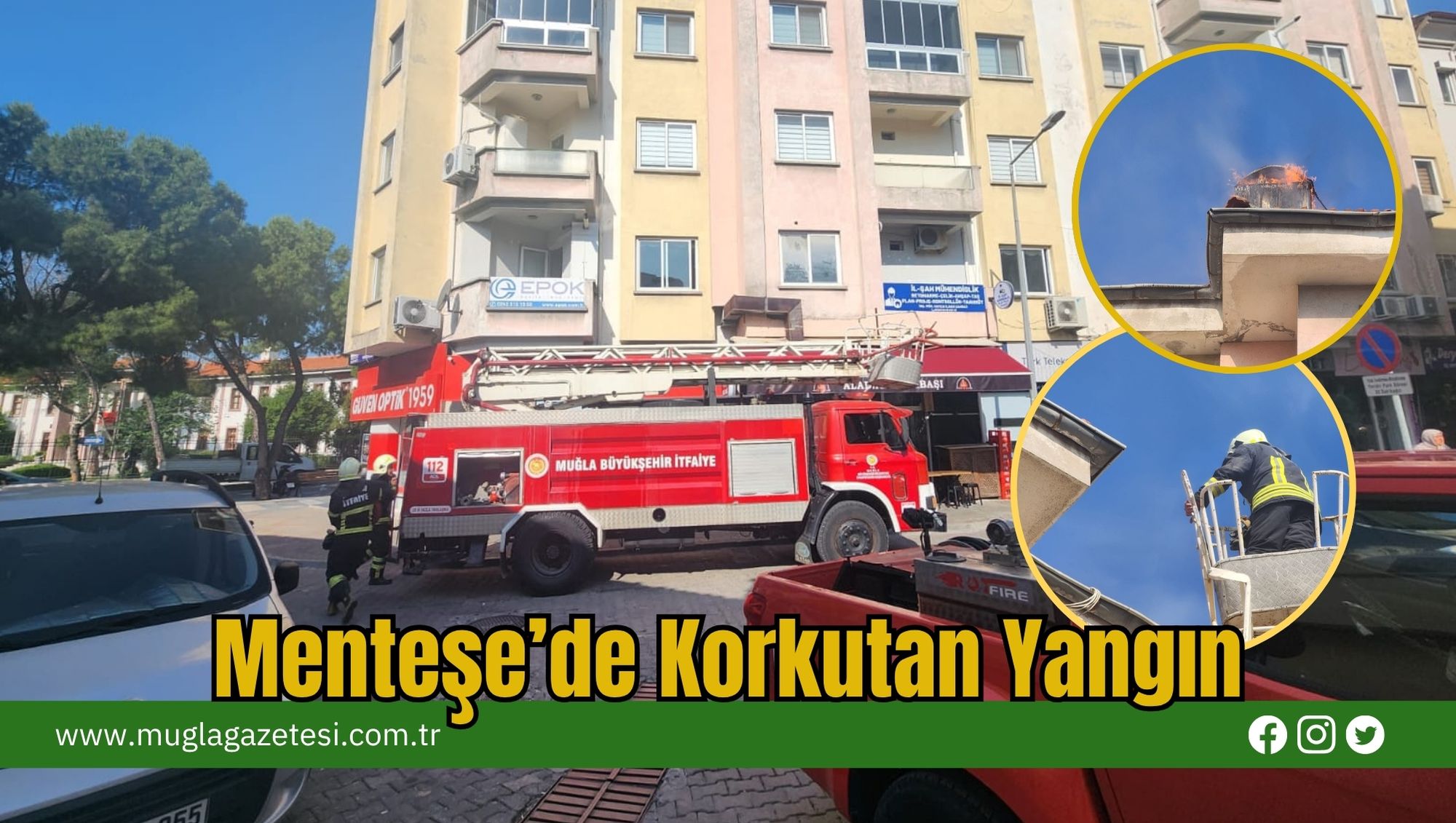 Menteşe’de Korkutan Yangın