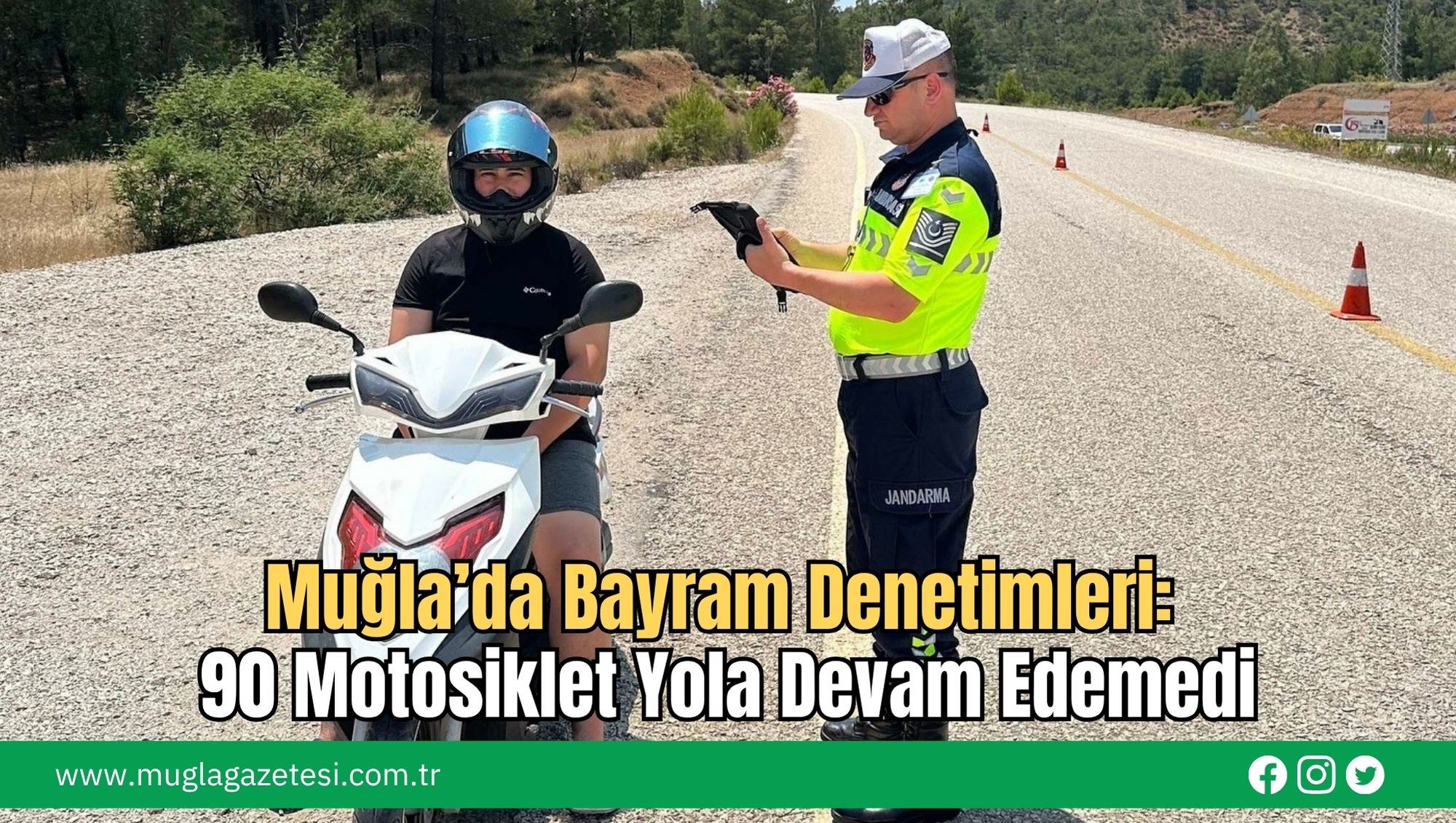 Muğla’da Bayram Denetimleri: 90 Motosiklet Yola Devam Edemedi