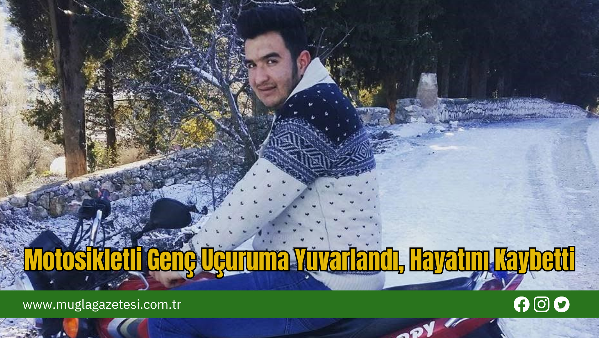 Motosikletli Genç Uçuruma Yuvarlandı, Hayatını Kaybetti