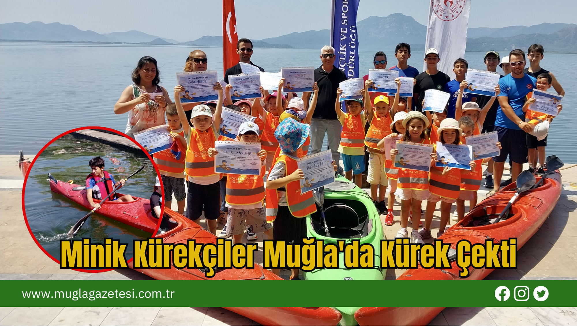 Minik Kürekçiler Muğla'da Kürek Çekti