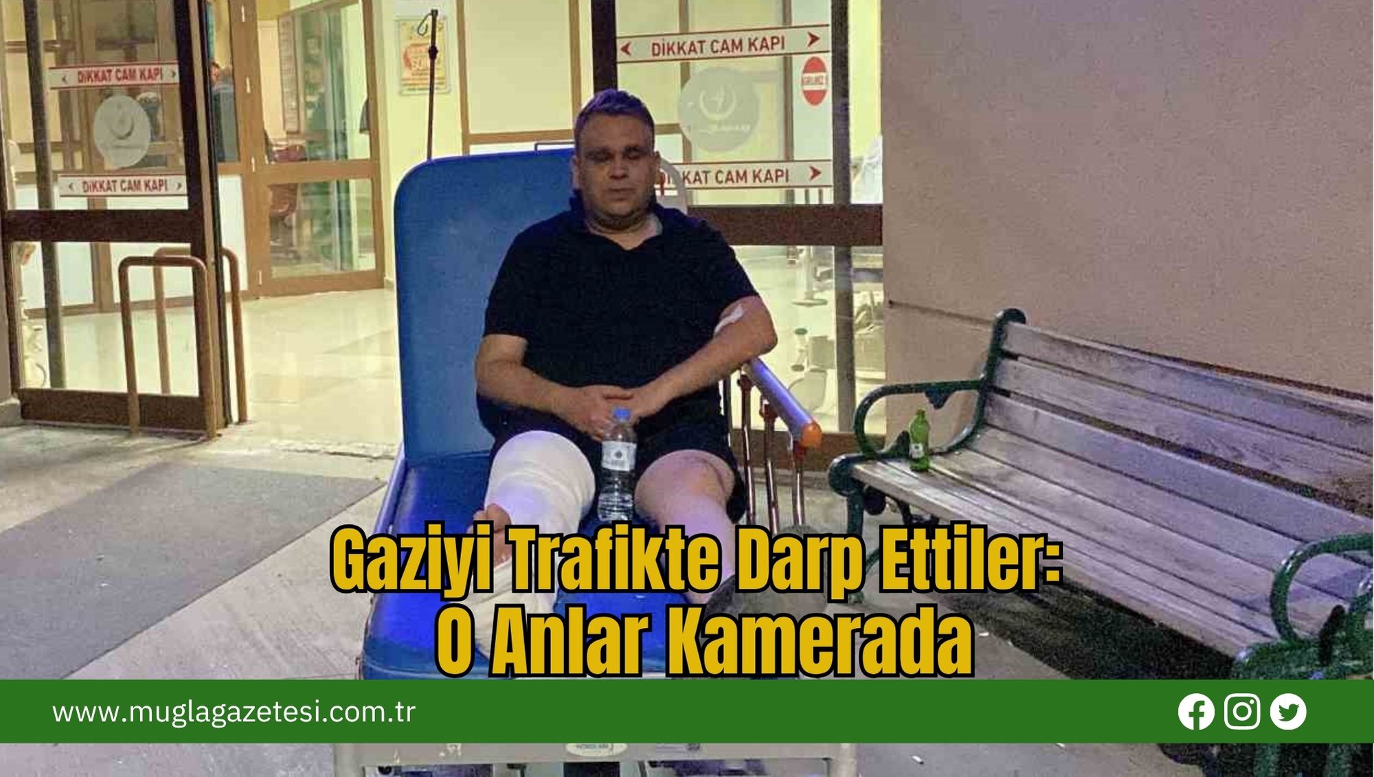 Gaziyi Trafikte Darp Ettiler: O Anlar Kamerada