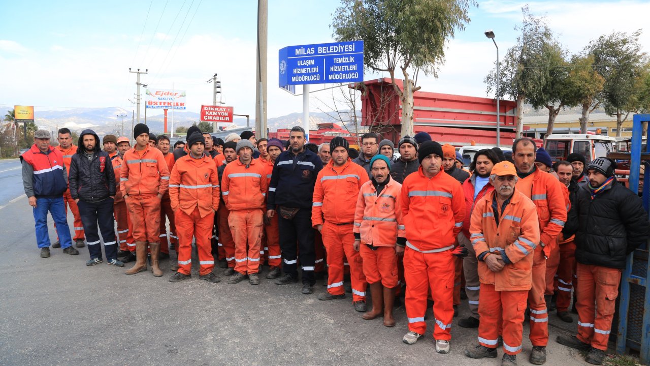 Milas'ta işçiler grevde