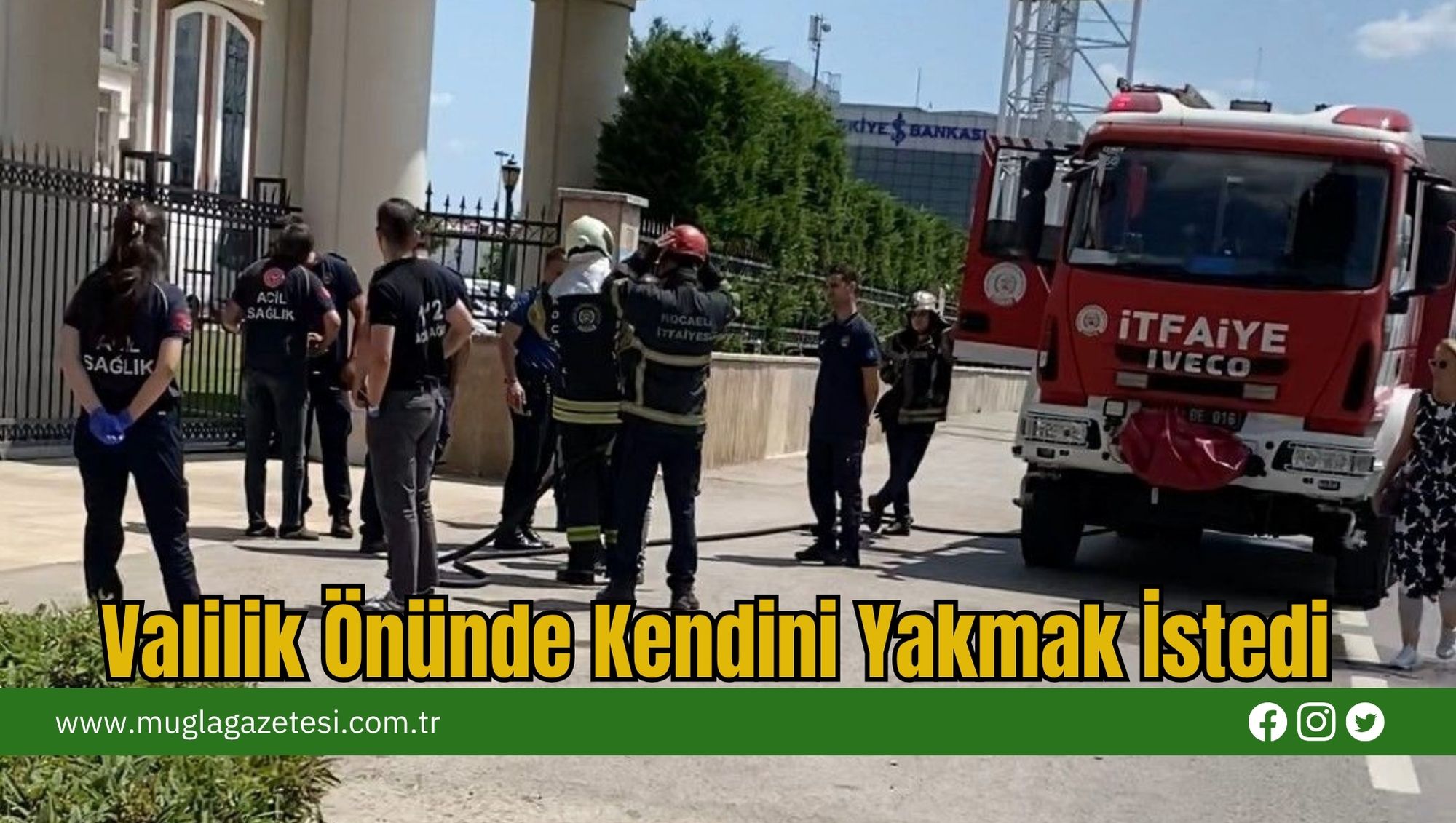 Valilik Önünde Kendini Yakmak İstedi
