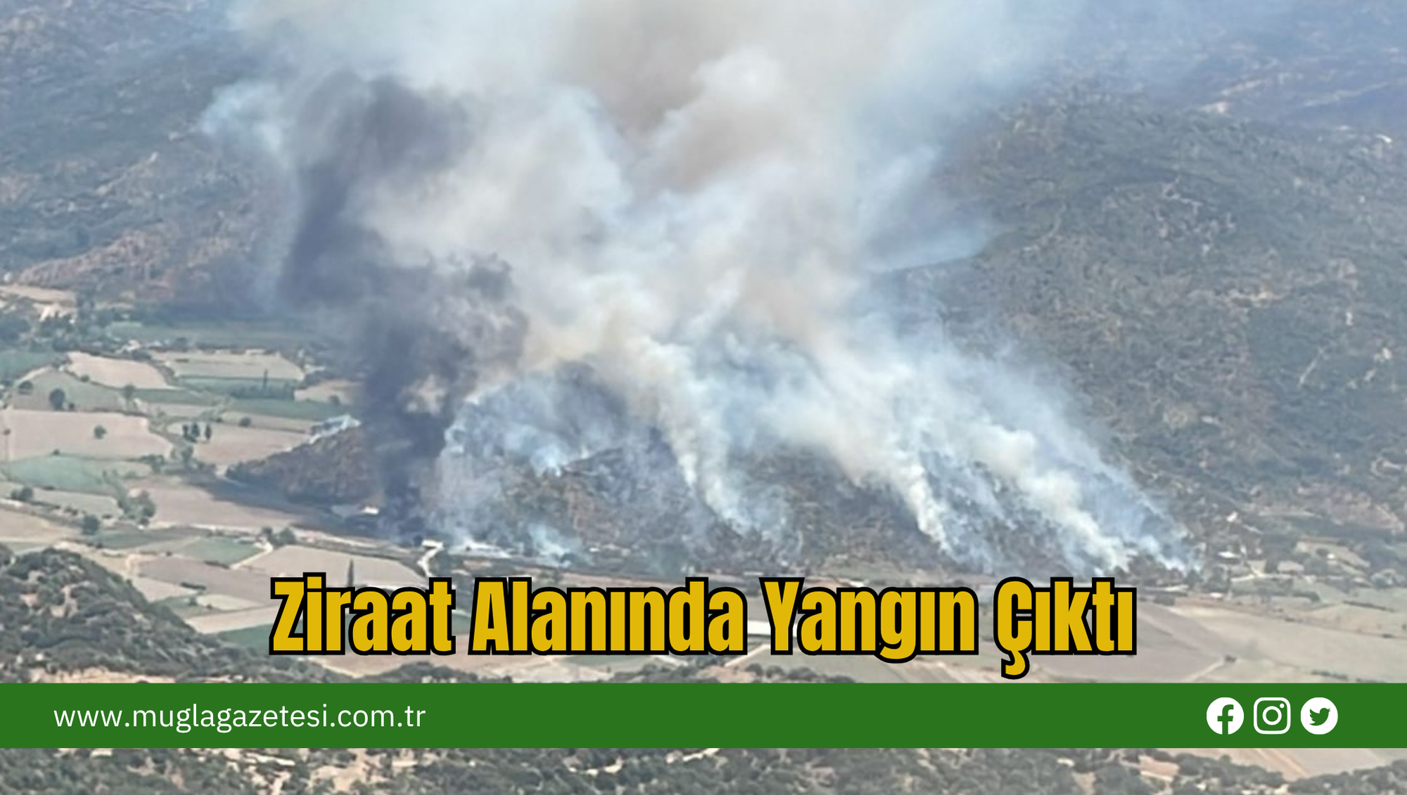 Ziraat Alanında Yangın Çıktı