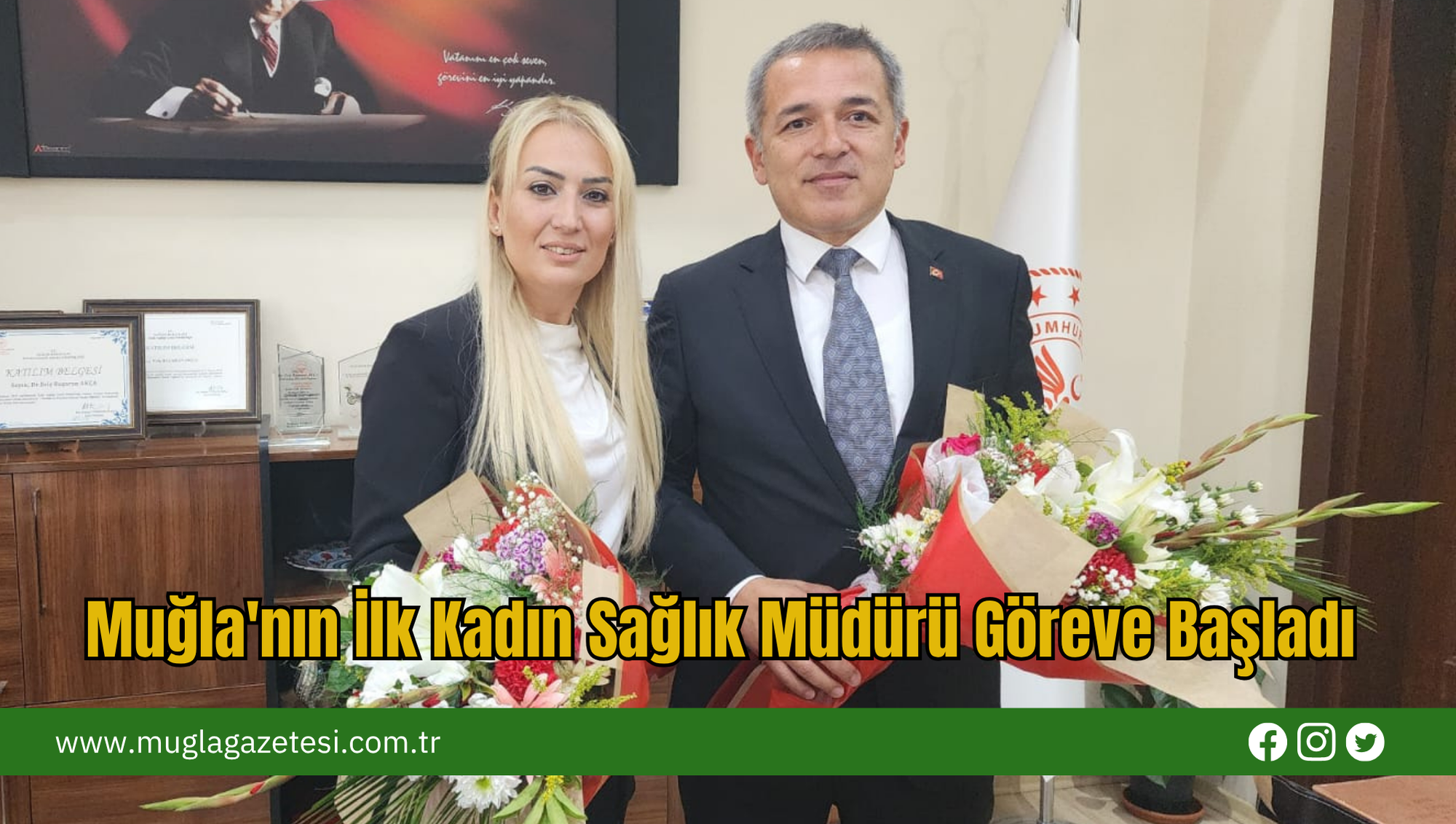 Muğla'nın İlk Kadın Sağlık Müdürü Göreve Başladı