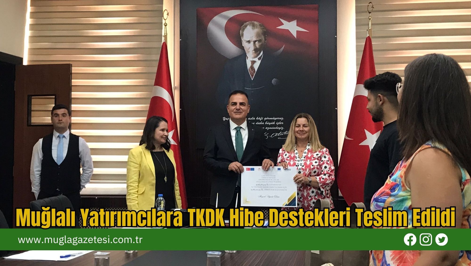 Muğlalı Yatırımcılara TKDK Hibe Destekleri Teslim Edildi