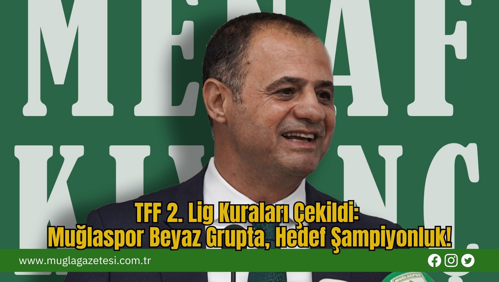 TFF 2. Lig Kuraları Çekildi: Muğlaspor Beyaz Grupta, Hedef Şampiyonluk!