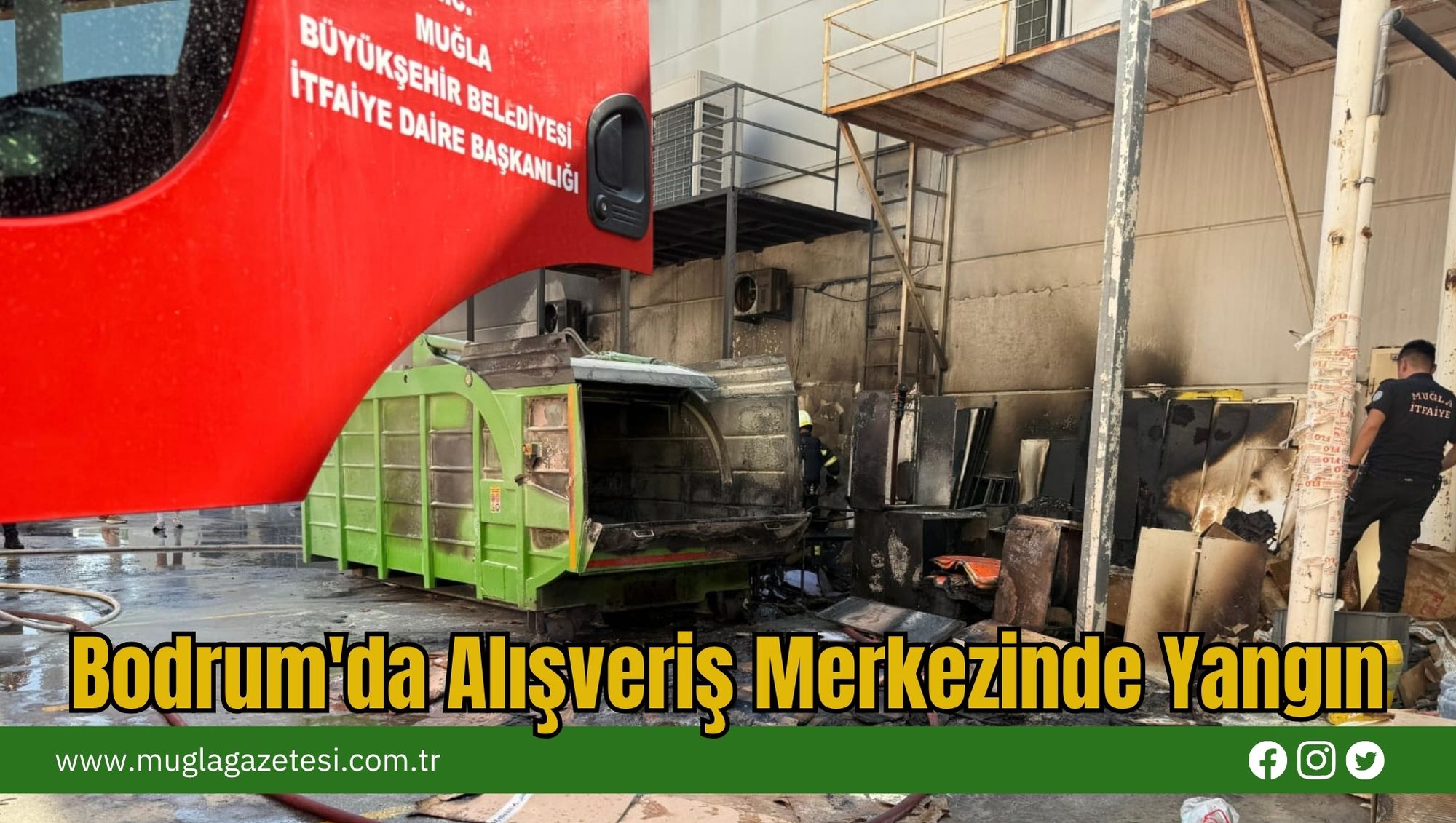 Bodrum'da Alışveriş Merkezinde Yangın