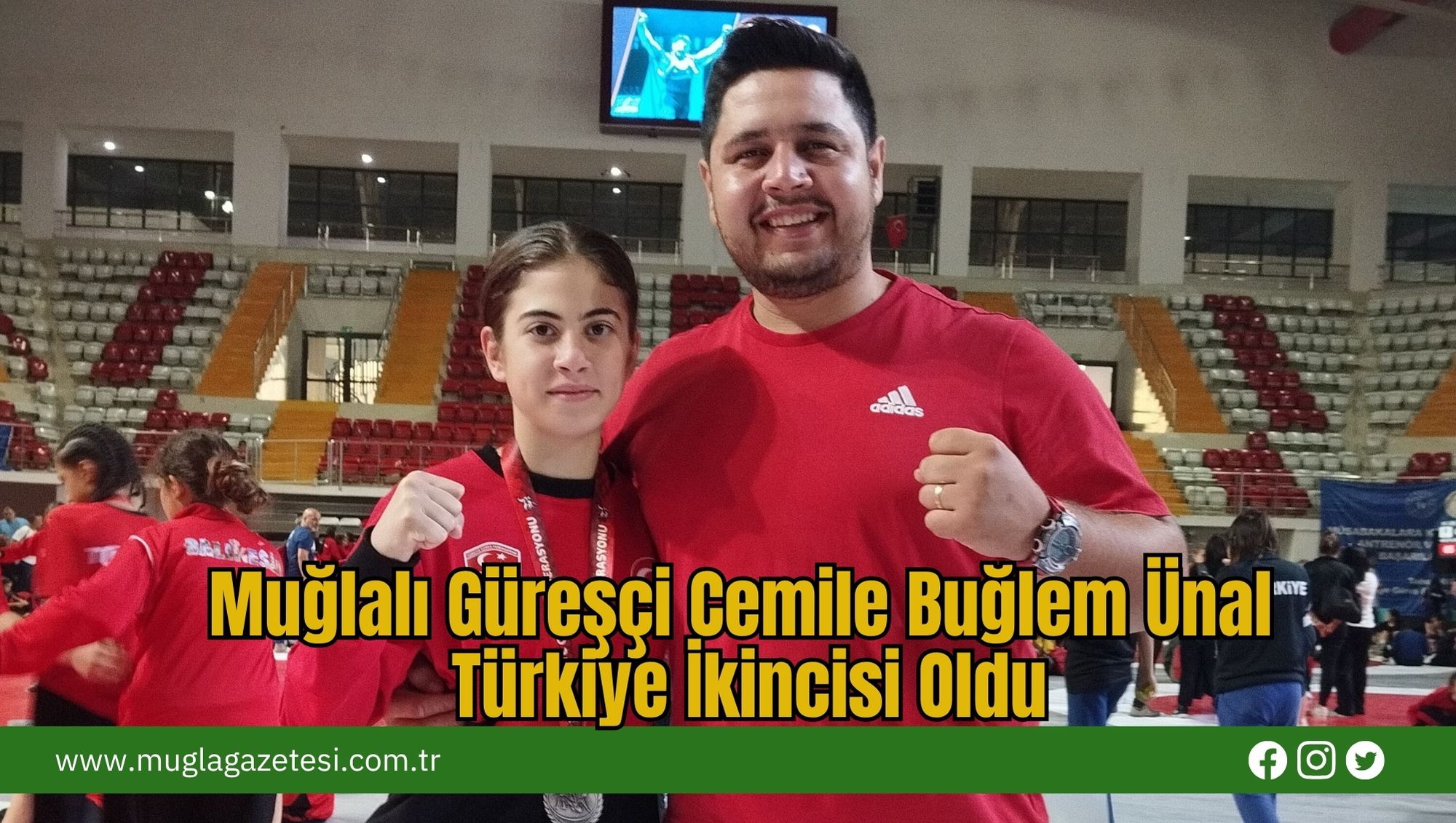Muğlalı Güreşçi Cemile Buğlem Ünal Türkiye İkincisi Oldu