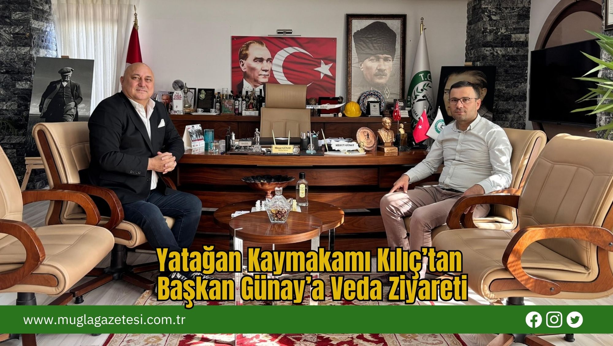 Yatağan Kaymakamı Kılıç’tan Başkan Günay’a Veda Ziyareti