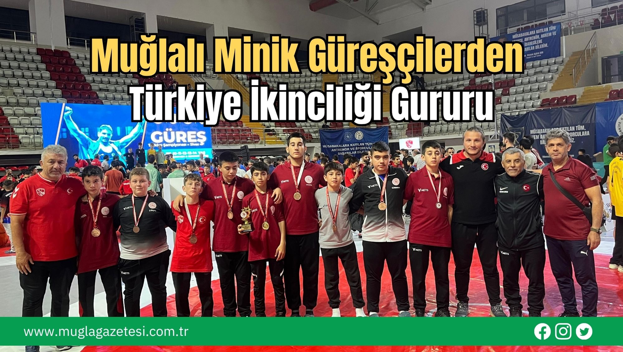 Muğlalı Minik Güreşçilerden Türkiye İkinciliği Gururu