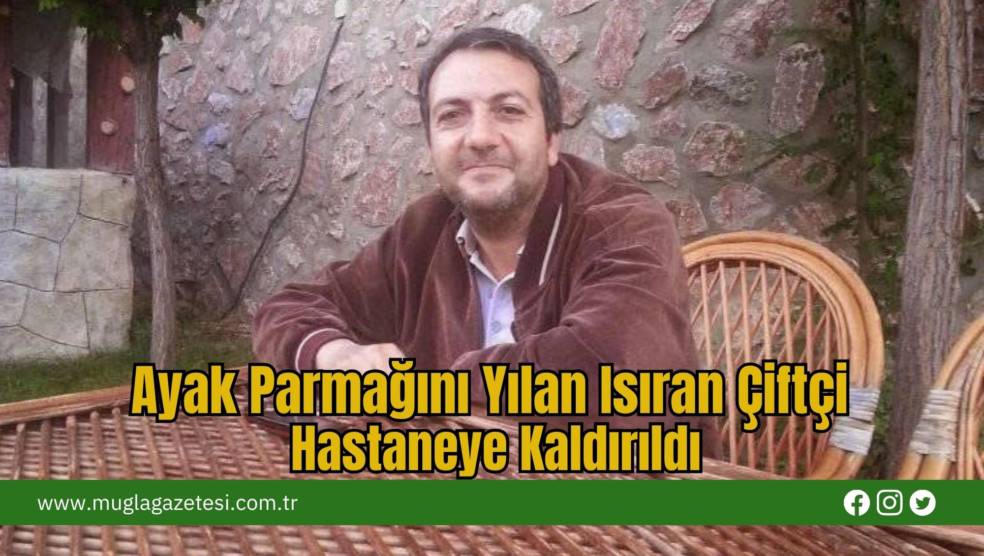 Ayak Parmağını Yılan Isıran Çiftçi Hastaneye Kaldırıldı