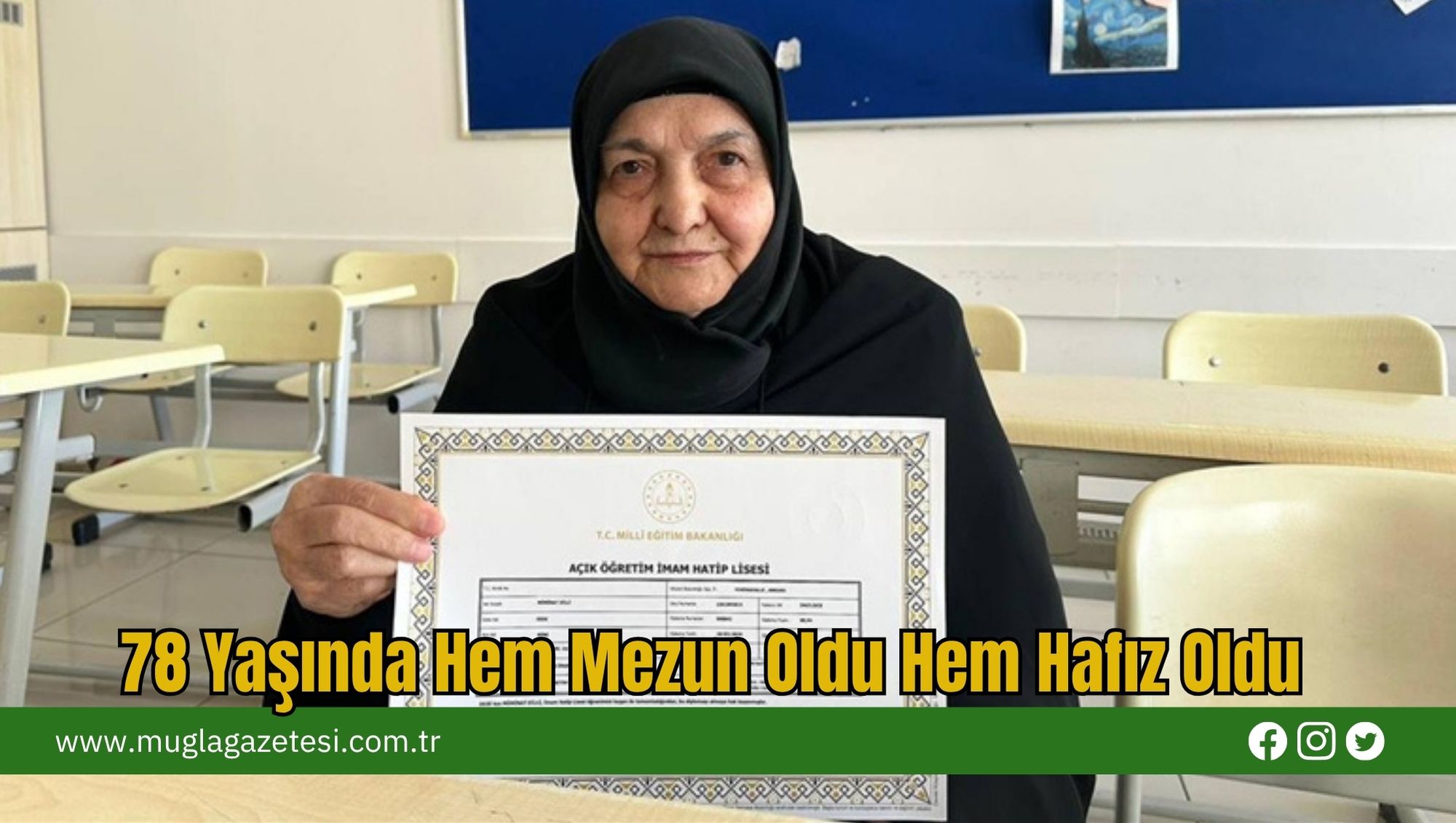 78 Yaşında Hem Mezun Oldu Hem Hafız Oldu