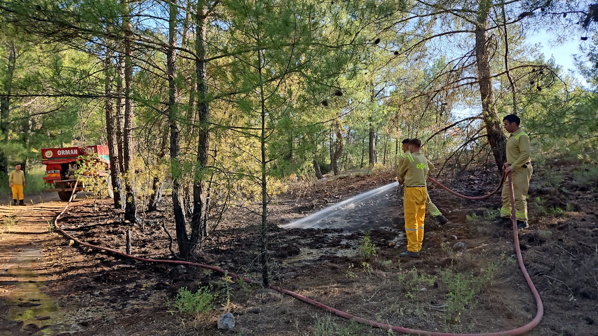 Menteşe’de Yangın Büyümeden Söndürüldü