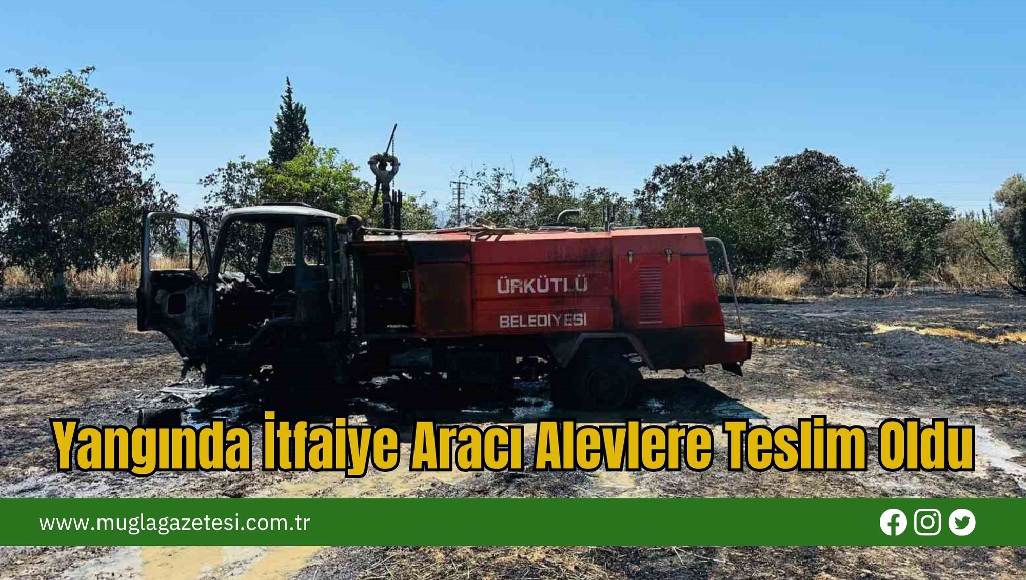 Yangında İtfaiye Aracı Alevlere Teslim Oldu