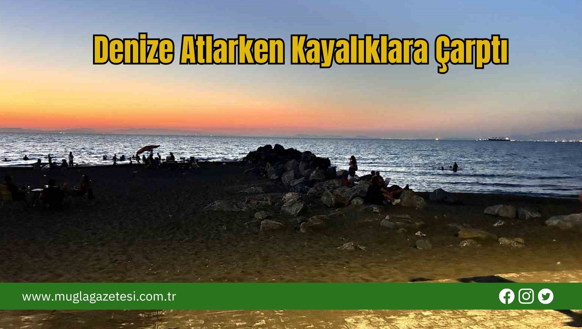 Denize Atlarken Kayalıklara Çarptı
