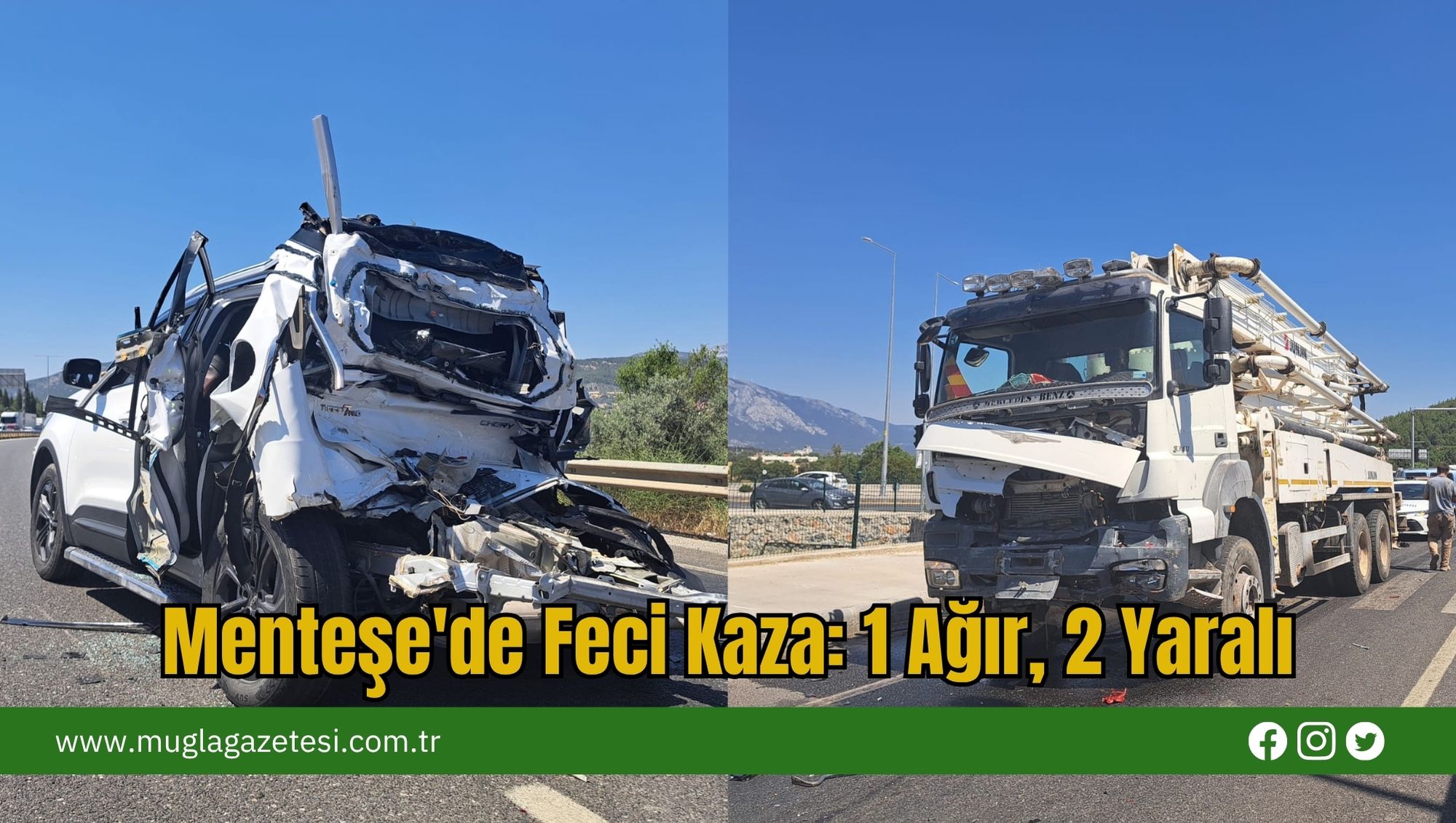 Menteşe'de Feci Kaza: 1 Ağır, 2 Yaralı