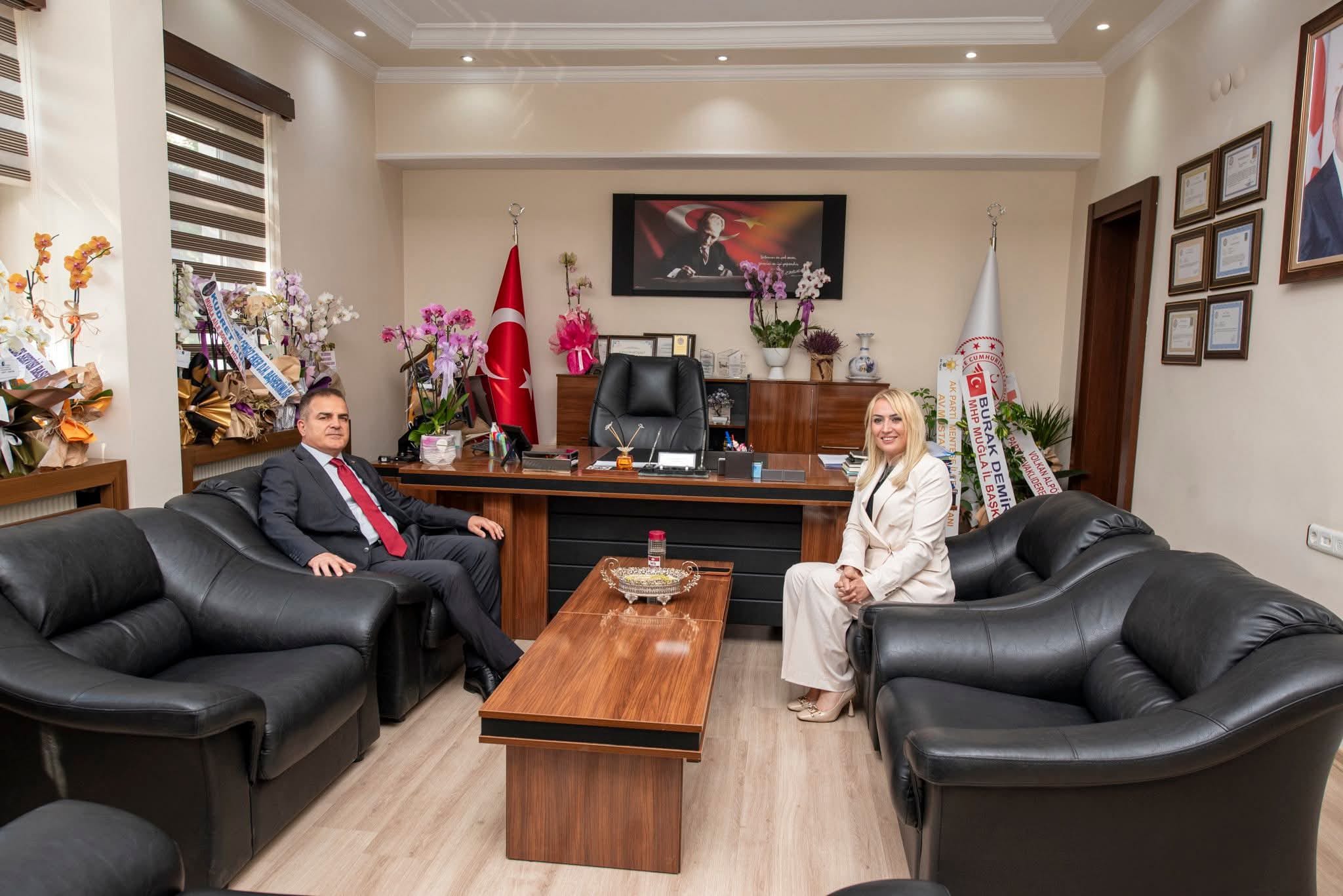 Muğla Valisi İdris Akbıyık’tan İl Sağlık Müdürü Akça’ya Ziyaret