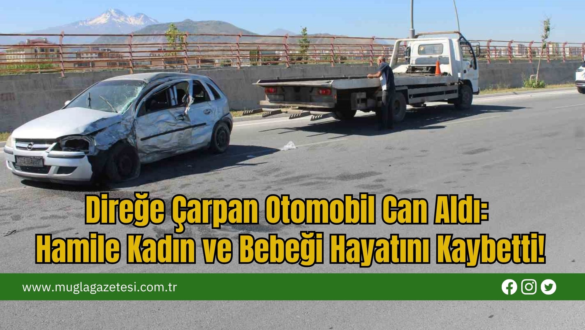 Direğe Çarpan Otomobil Can Aldı: Hamile Kadın ve Bebeği Hayatını Kaybetti!