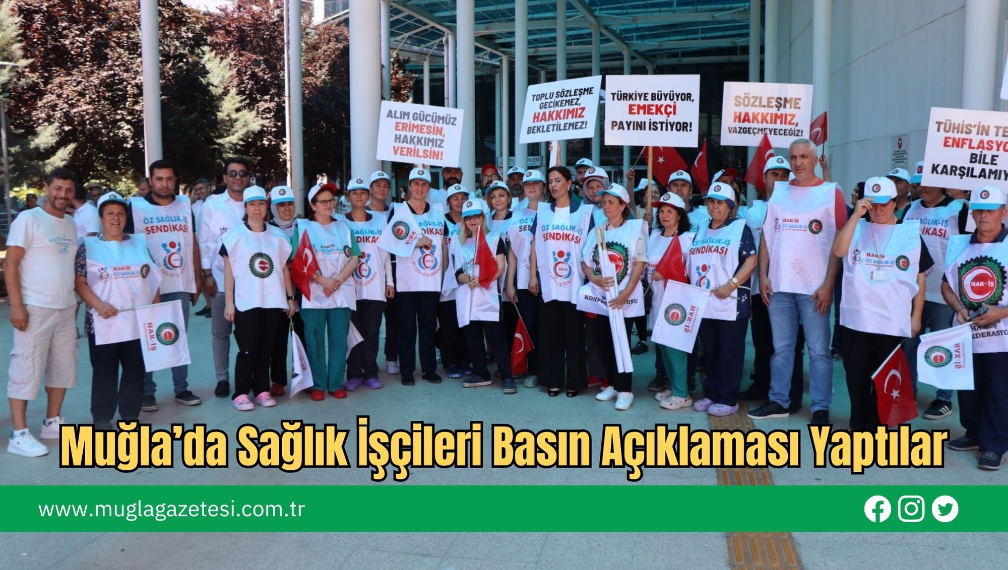 Muğla’da Sağlık İşçileri Basın Açıklaması Yaptılar