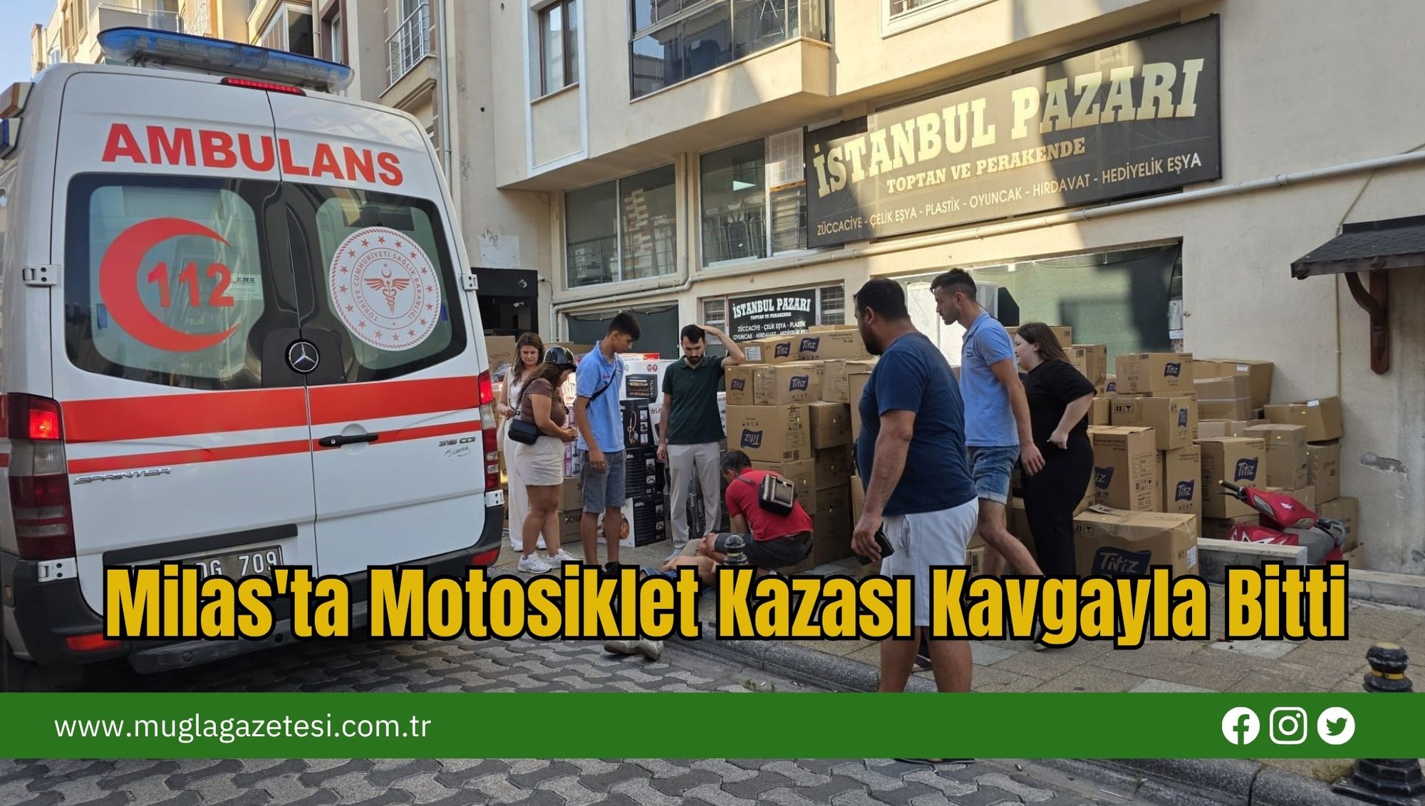 Milas'ta Motosiklet Kazası Kavgayla Bitti