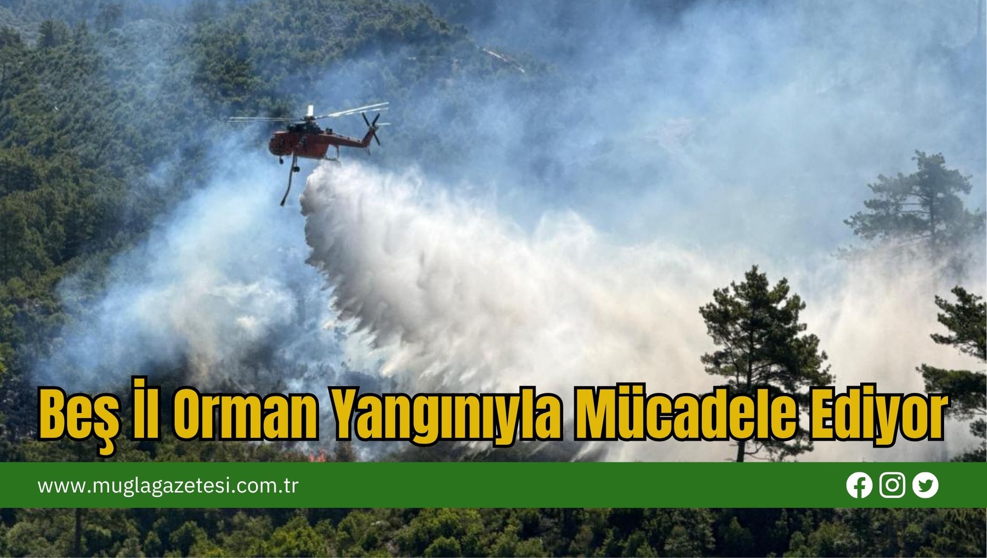 Beş İl Orman Yangınıyla Mücadele Ediyor